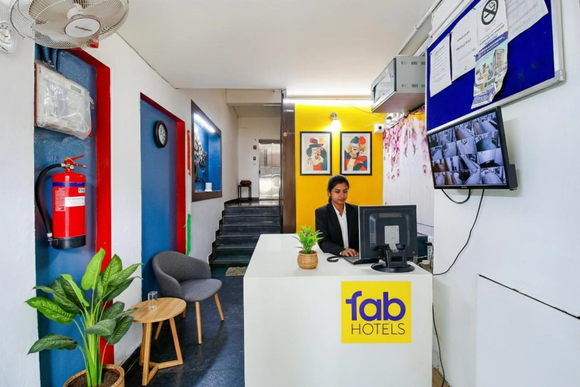 Lobby or reception in FabHotel Saket Inn