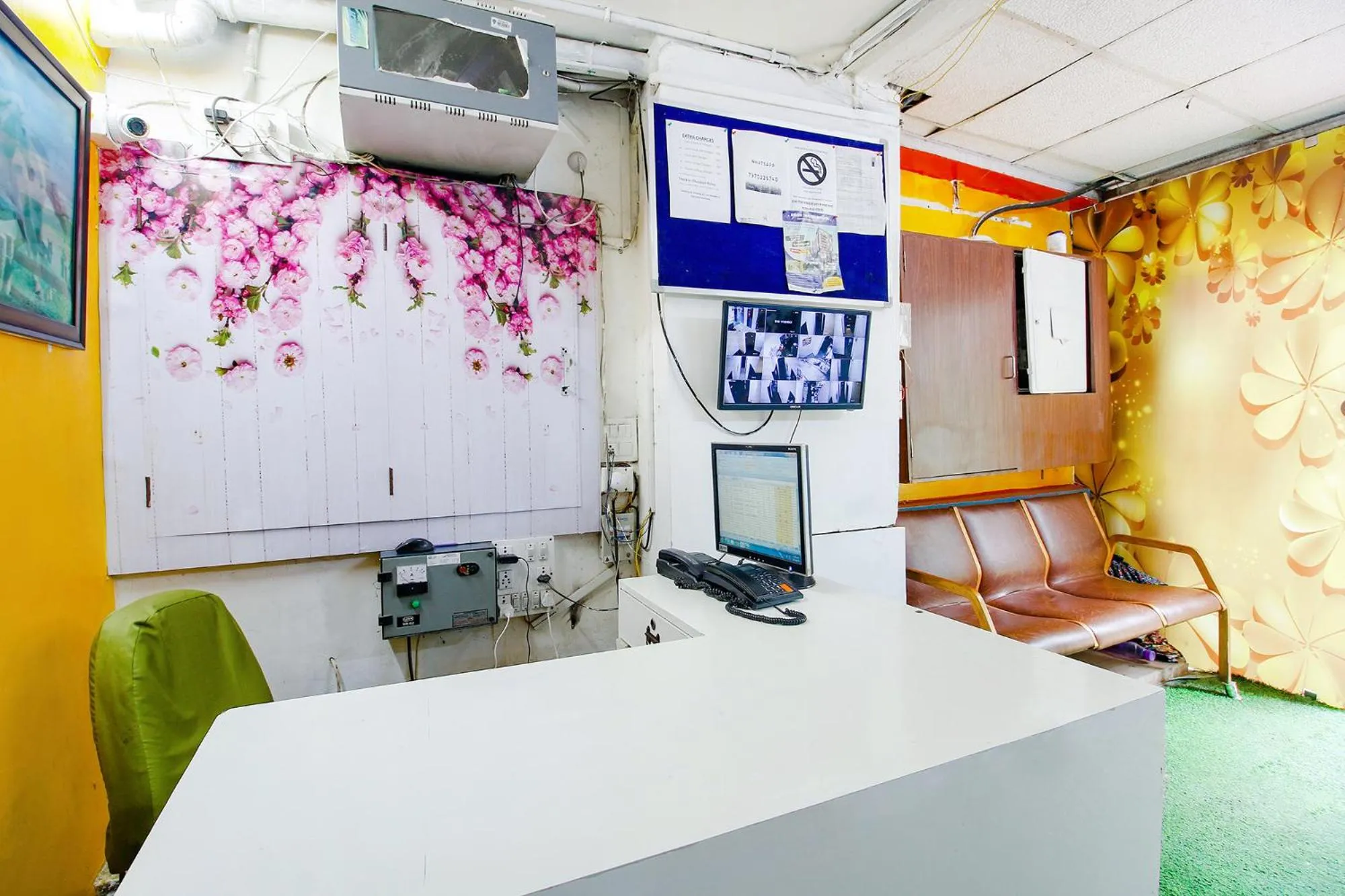Seating area in FabHotel Saket Inn