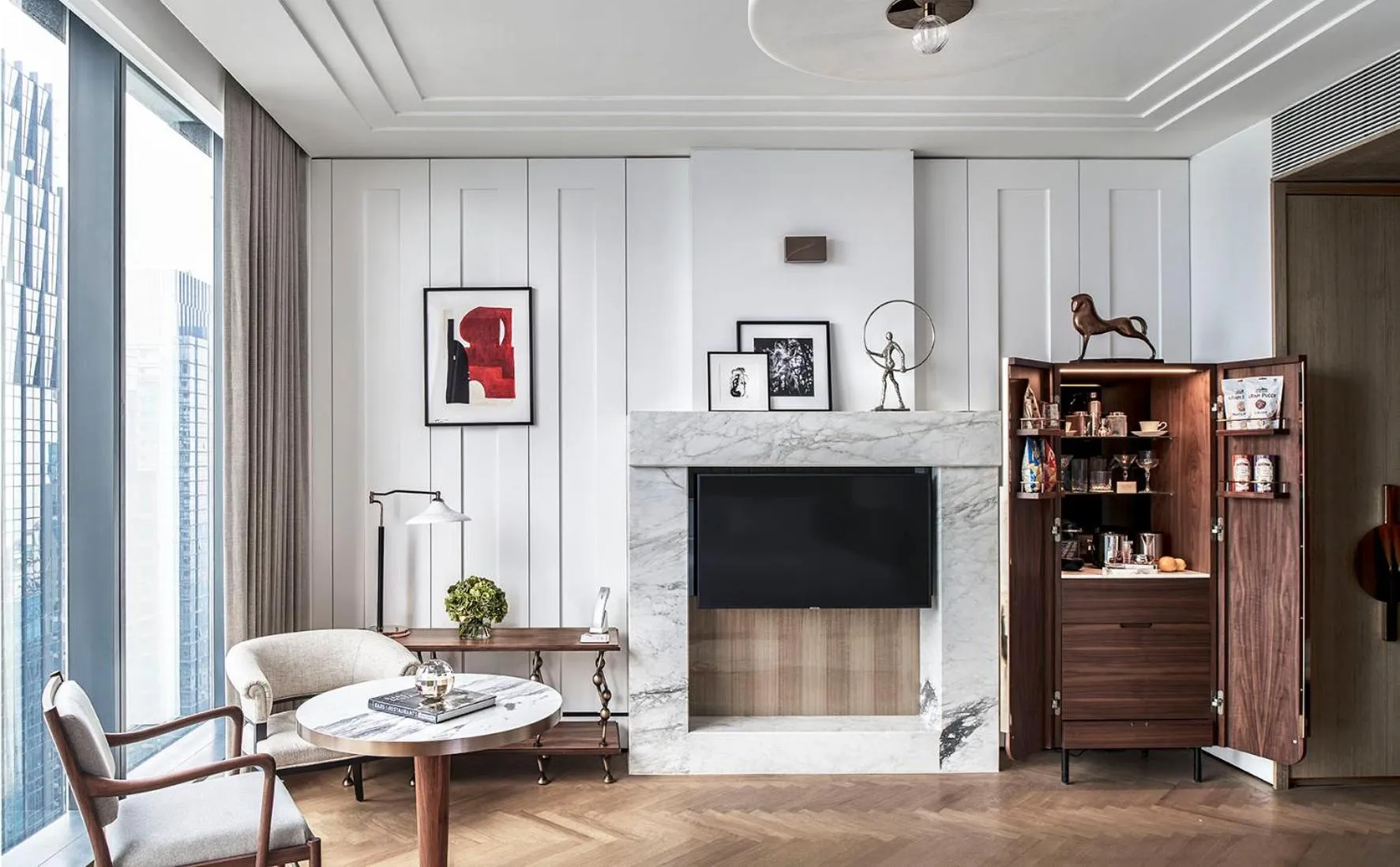 Seating area in The Langham, Jakarta