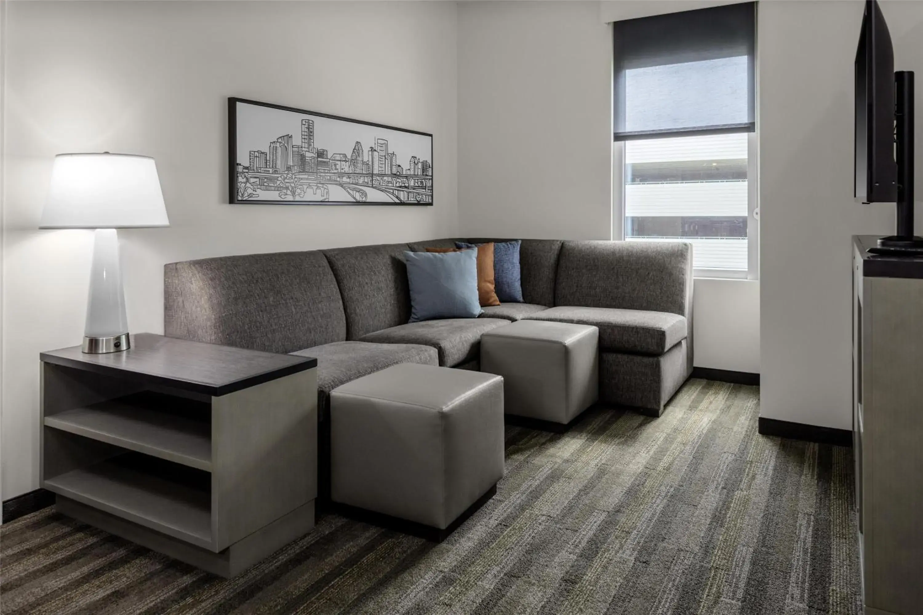 One-Bedroom King Suite with Sofa Bed and Kitchen in Hyatt House The Woodlands-Shenandoah One-Bedroom King Suite with Sofa Bed and Kitchen in Hyatt House The Woodlands-Shenandoah