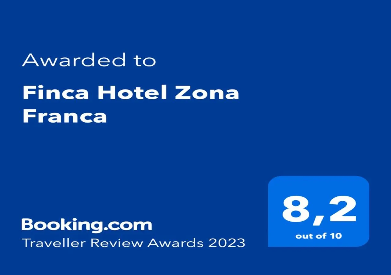 Certificate/Award in Finca Hotel Zona Franca