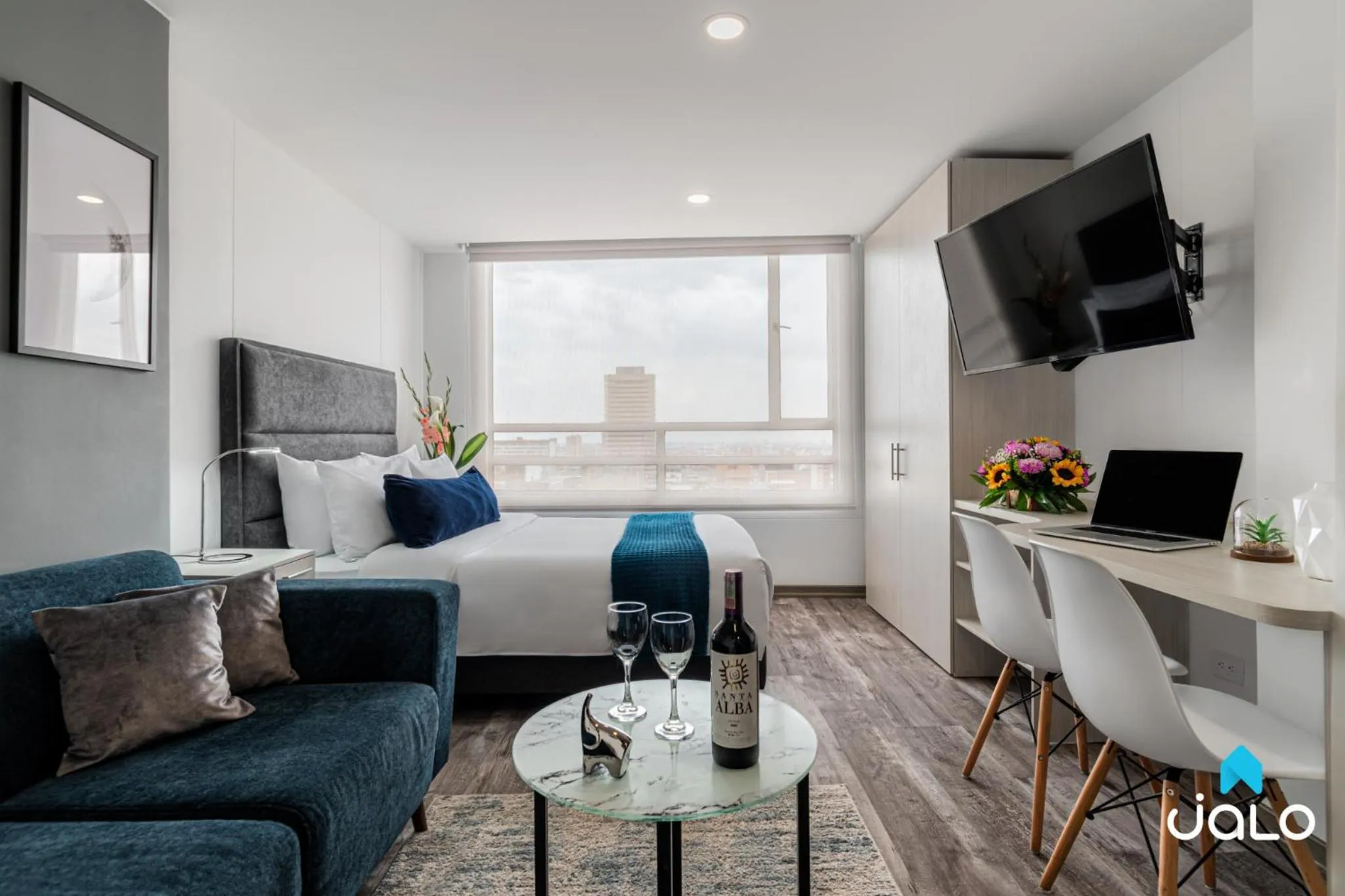 Bedroom in Torre Acqua Lofts - Downtown Bogota By Jalo