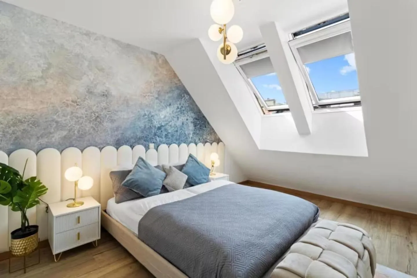 Bed in Art Hotel Vienna