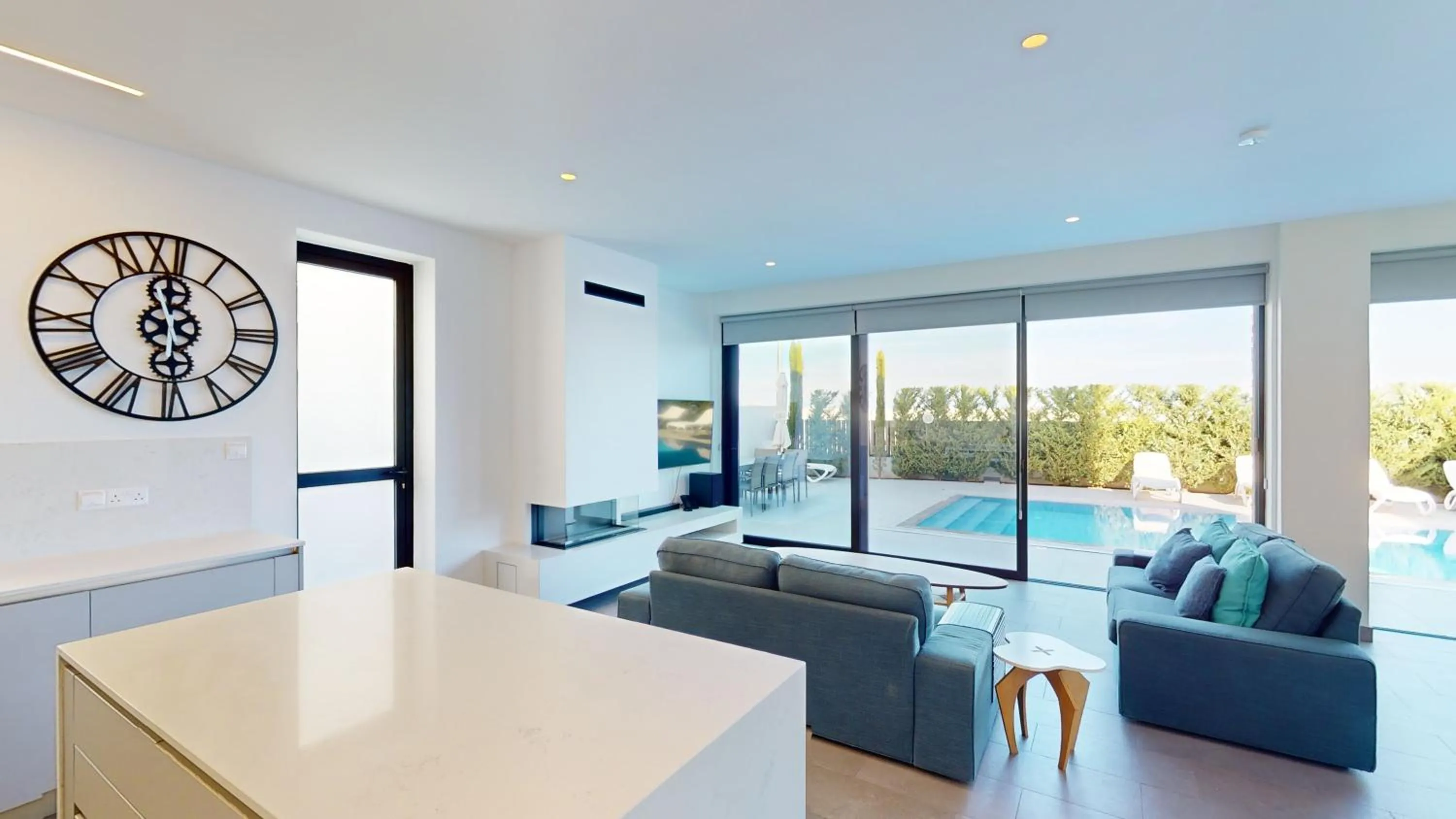 Living room in Periyiali Konnos Villas Beach Resort