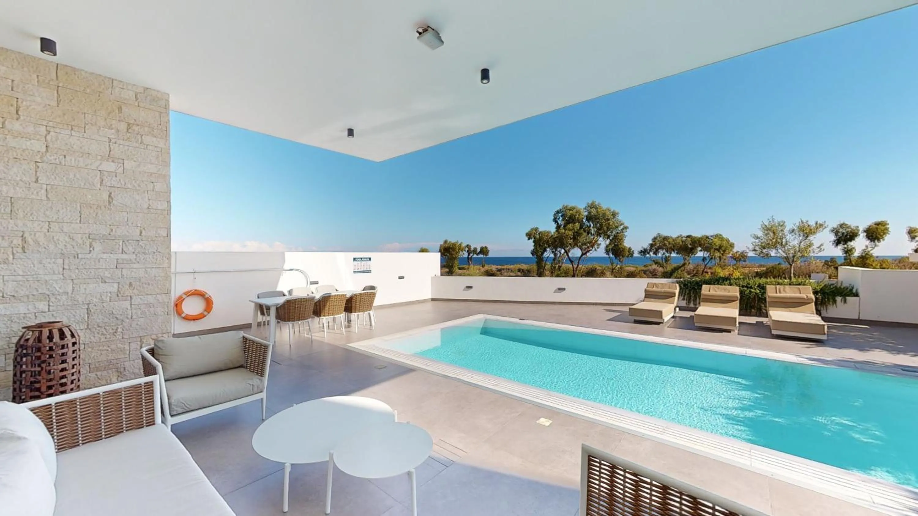 Patio in Periyiali Konnos Villas Beach Resort