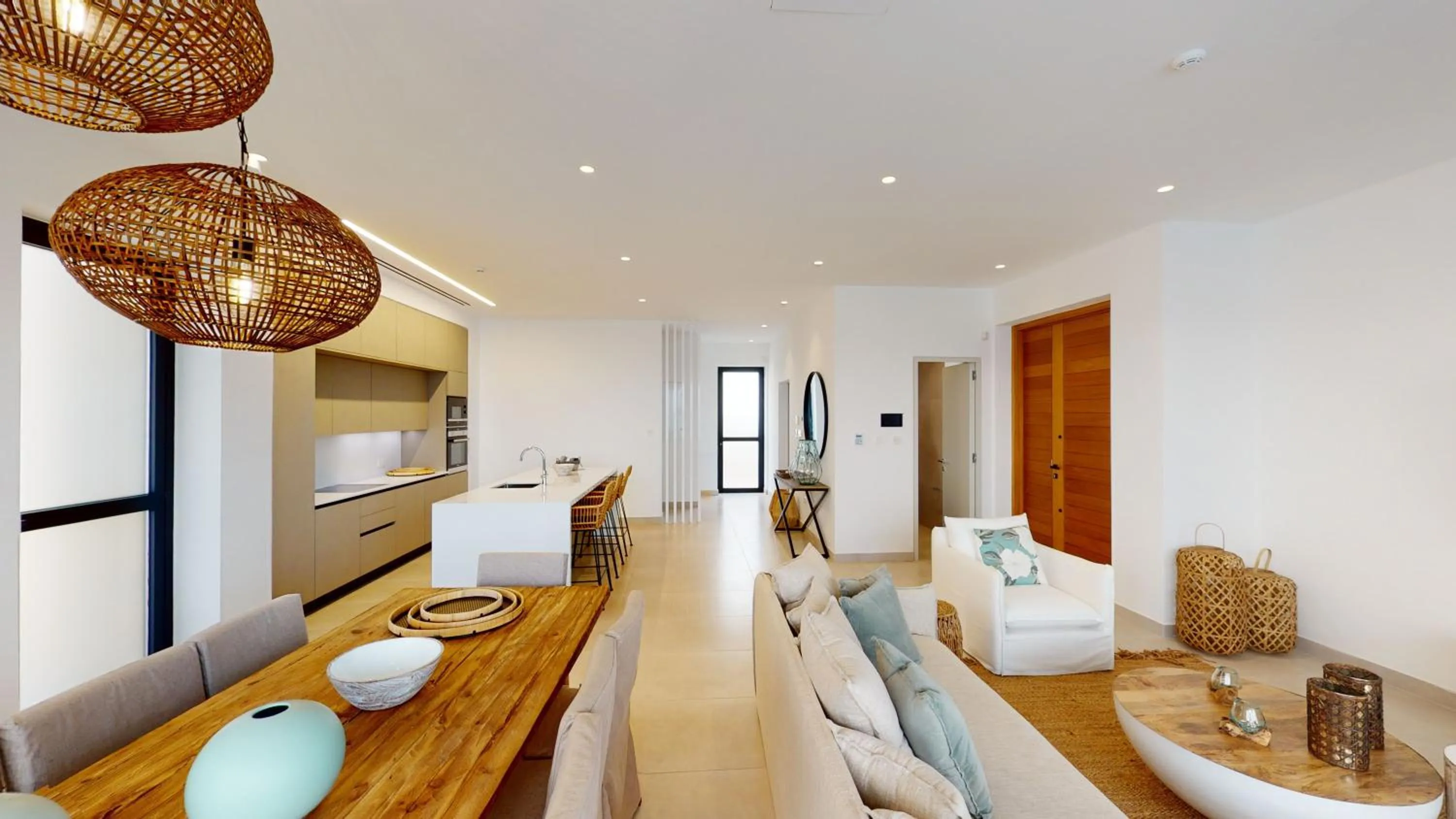 Kitchen or kitchenette in Periyiali Konnos Villas Beach Resort