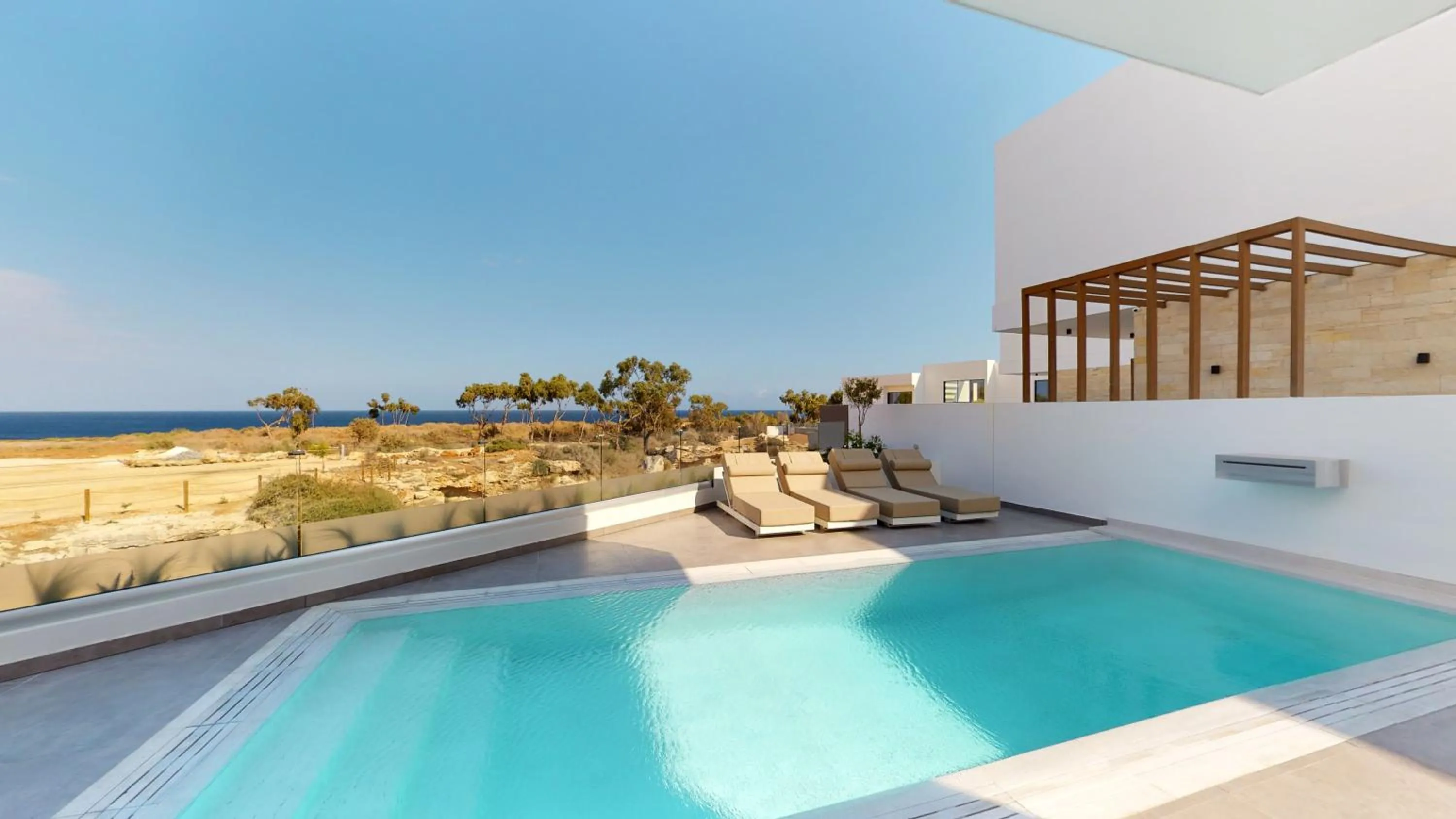 Sea view in Periyiali Konnos Villas Beach Resort