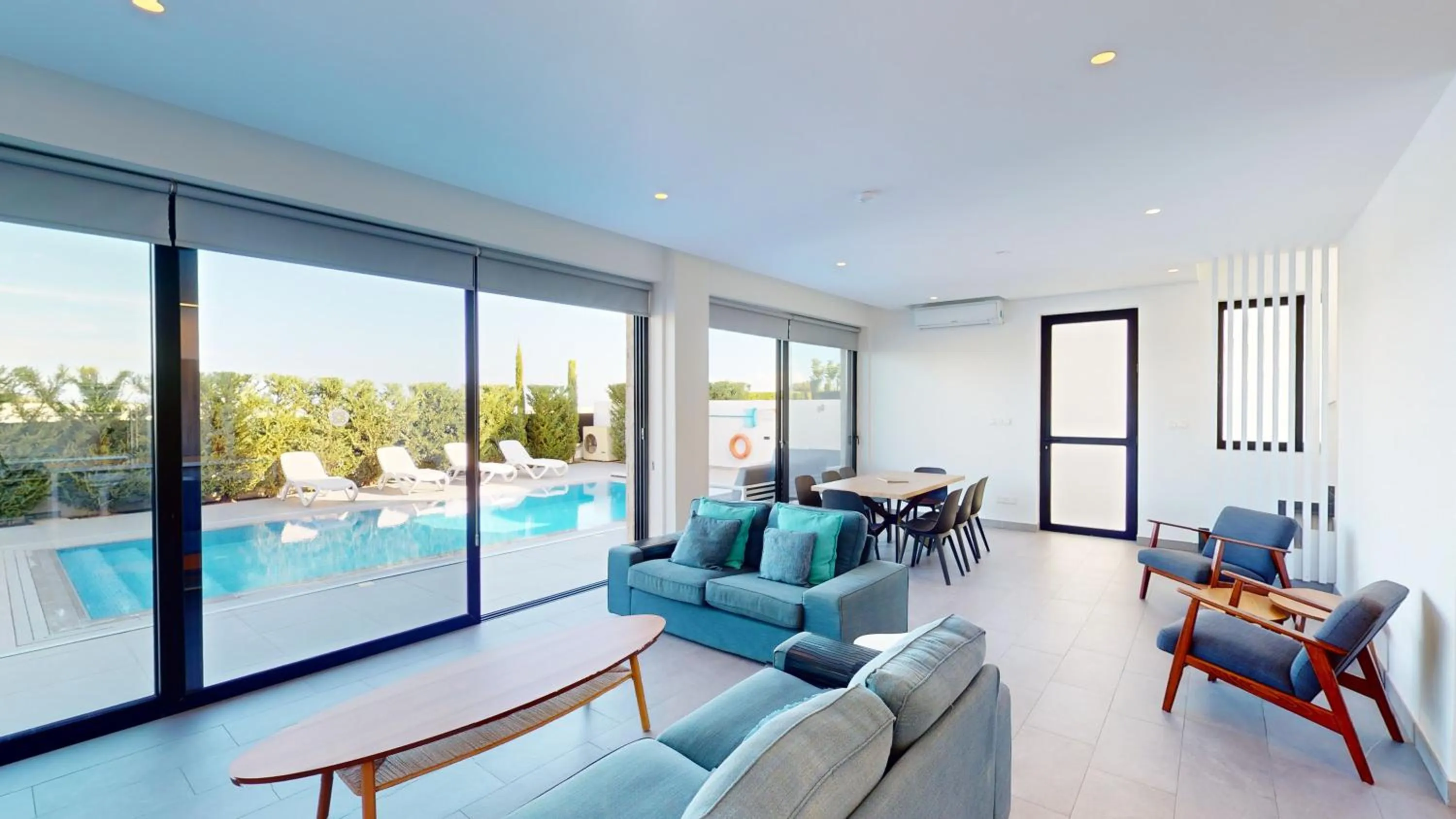 Living room in Periyiali Konnos Villas Beach Resort