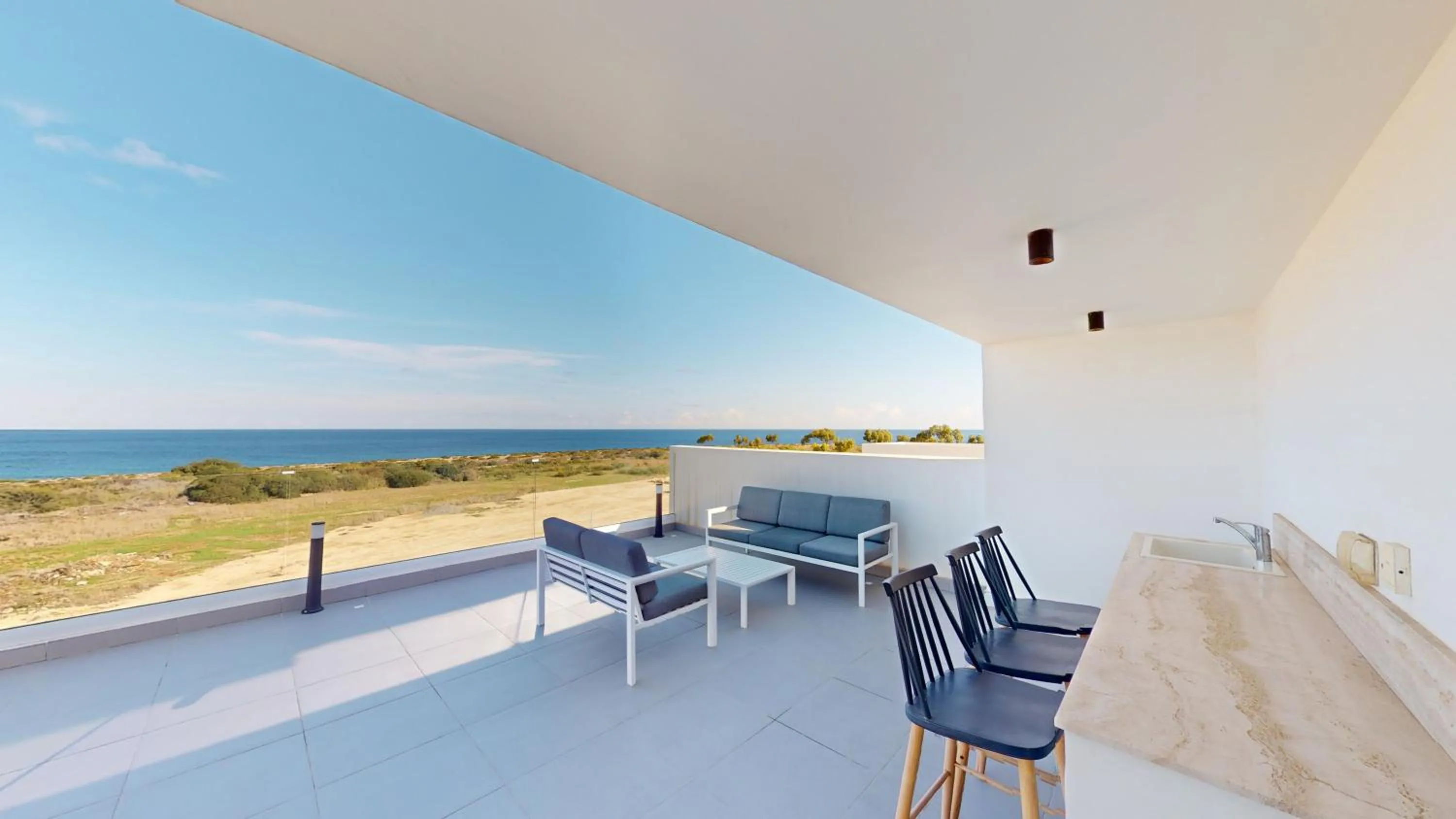 Balcony/Terrace in Periyiali Konnos Villas Beach Resort