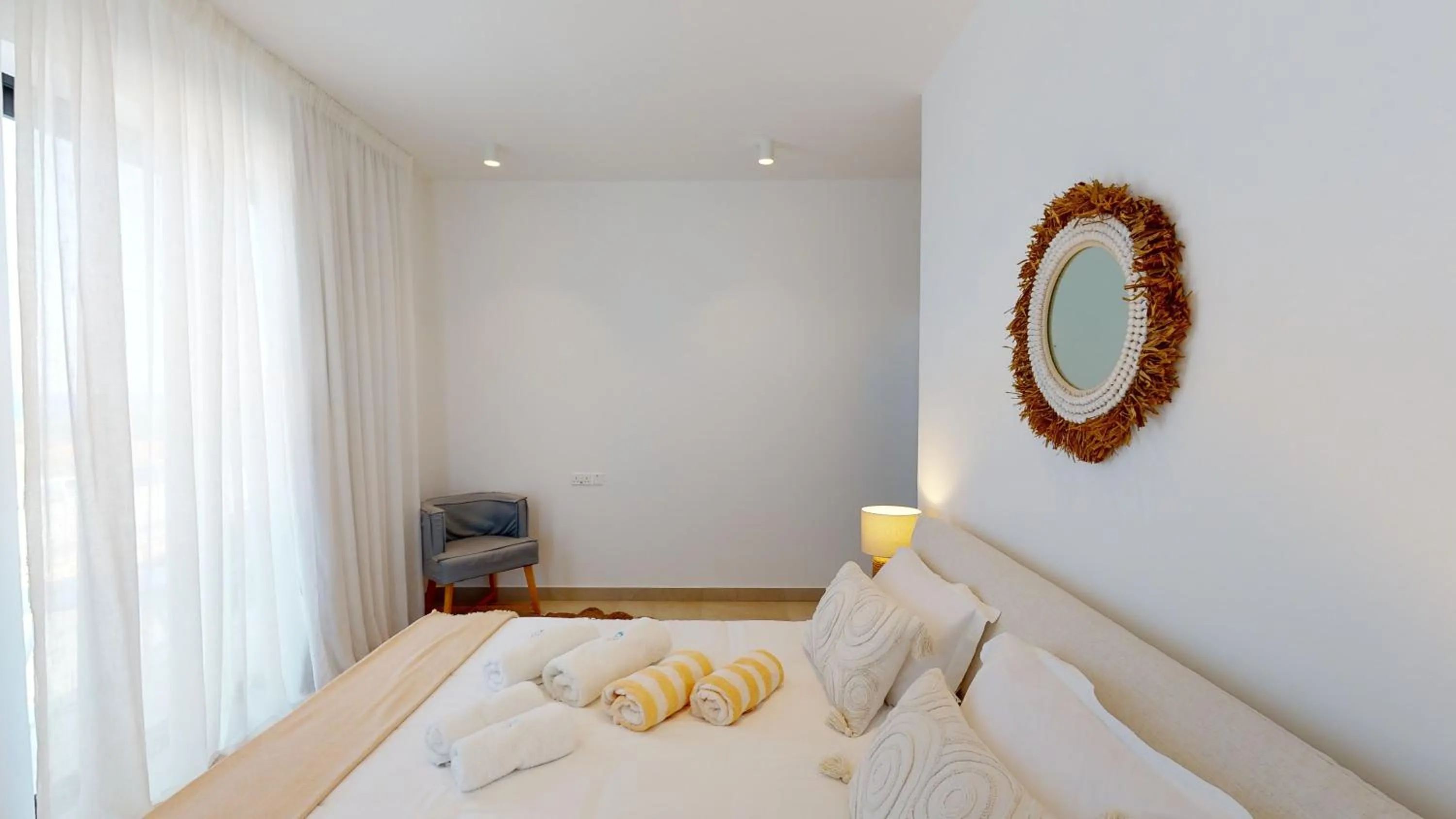 Bedroom, Bed in Periyiali Konnos Villas Beach Resort