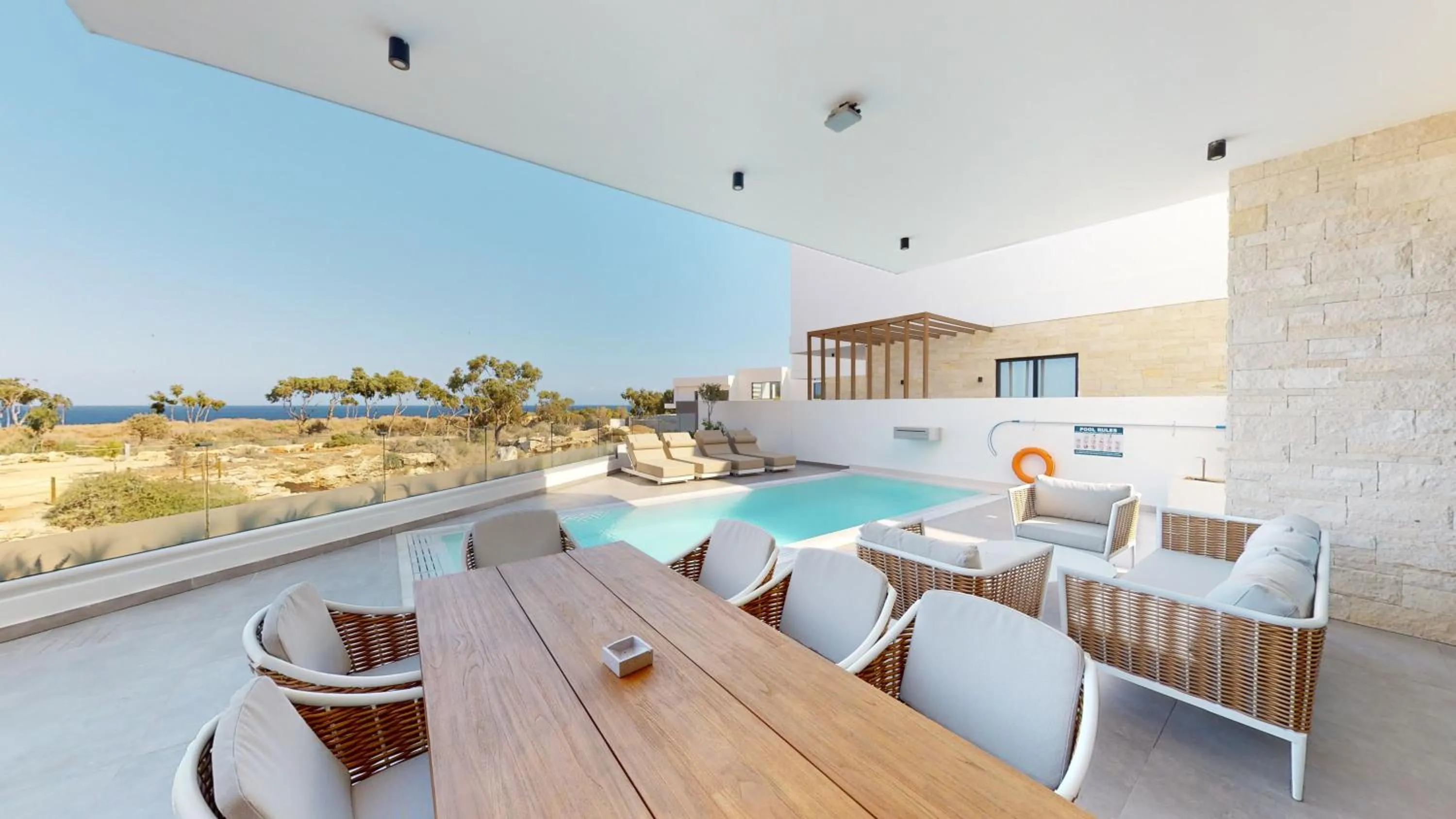 Pool view in Periyiali Konnos Villas Beach Resort