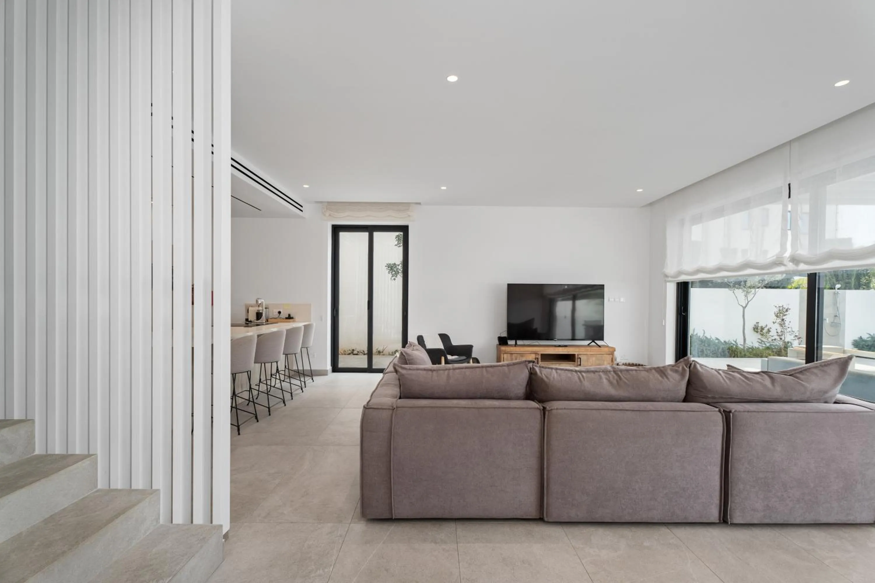 Living room in Periyiali Konnos Villas Beach Resort