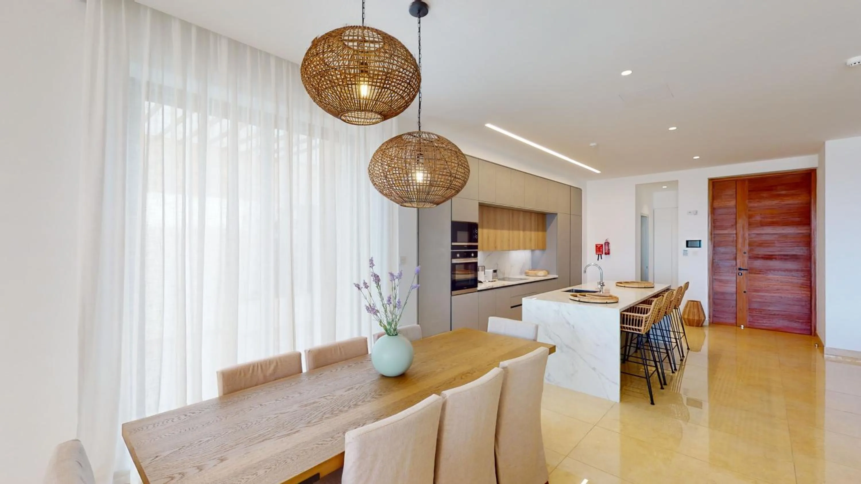 Dining area in Periyiali Konnos Villas Beach Resort