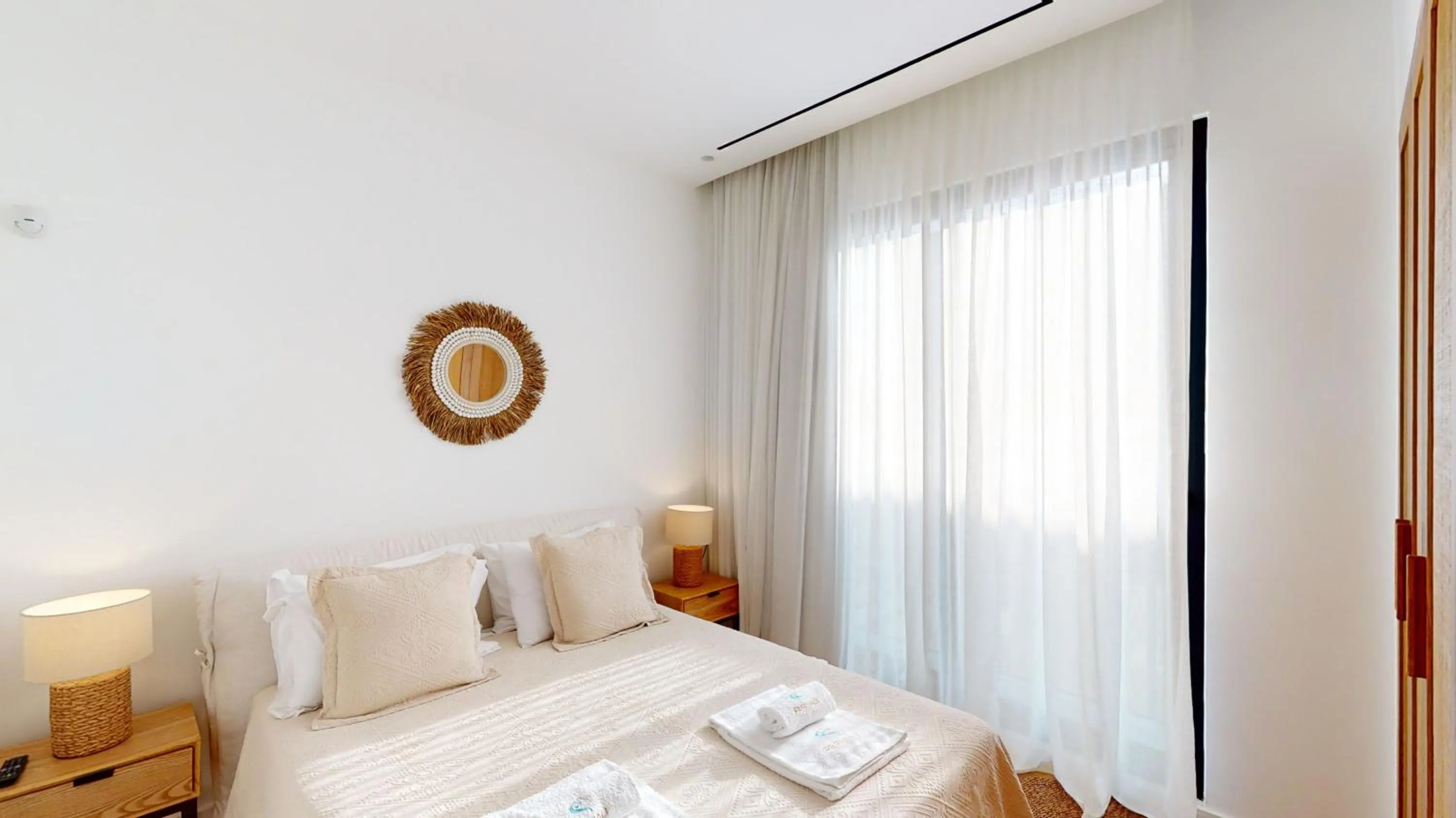 Bedroom, Bed in Periyiali Konnos Villas Beach Resort