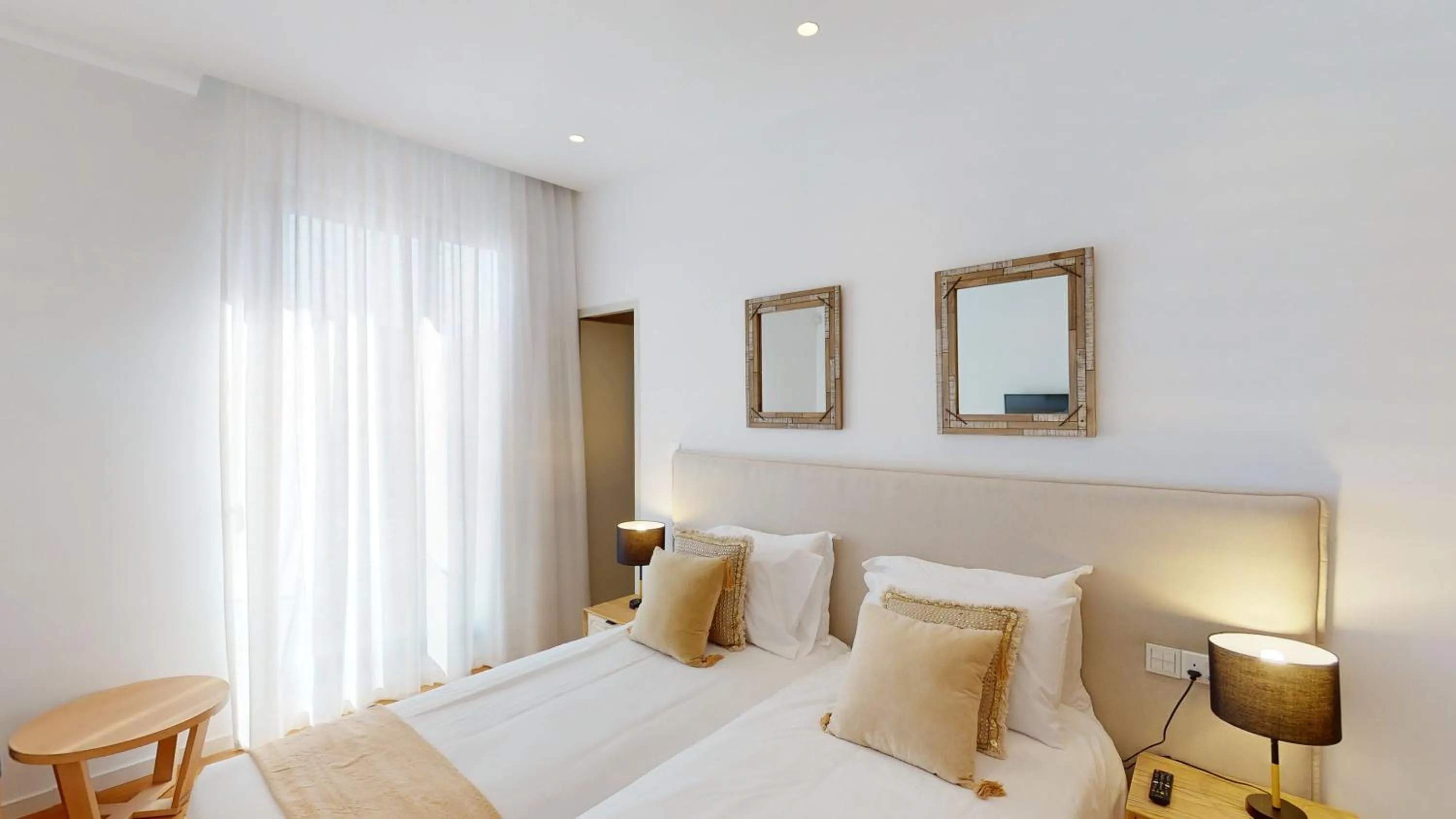 Bedroom, Bed in Periyiali Konnos Villas Beach Resort