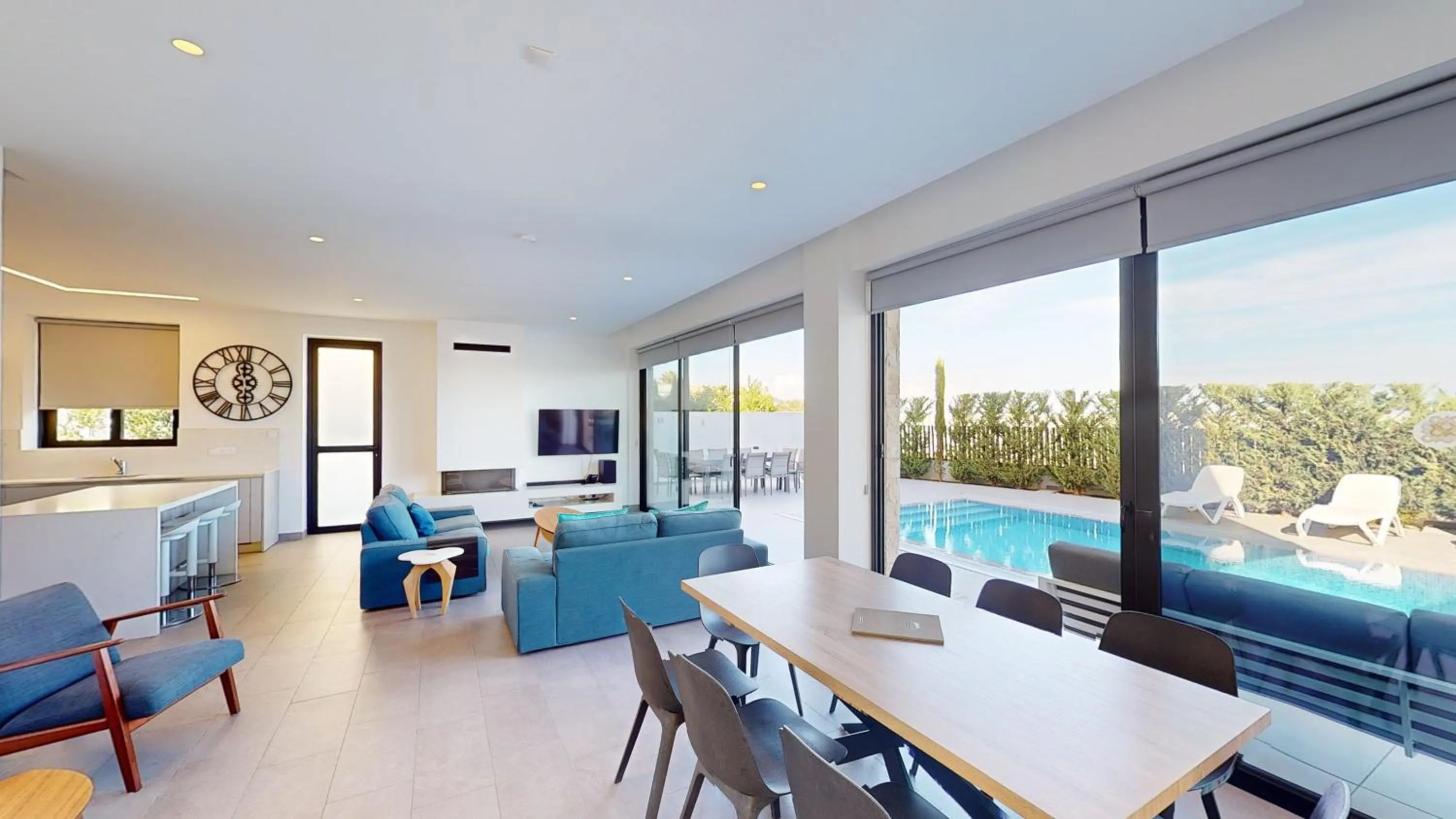 Living room in Periyiali Konnos Villas Beach Resort