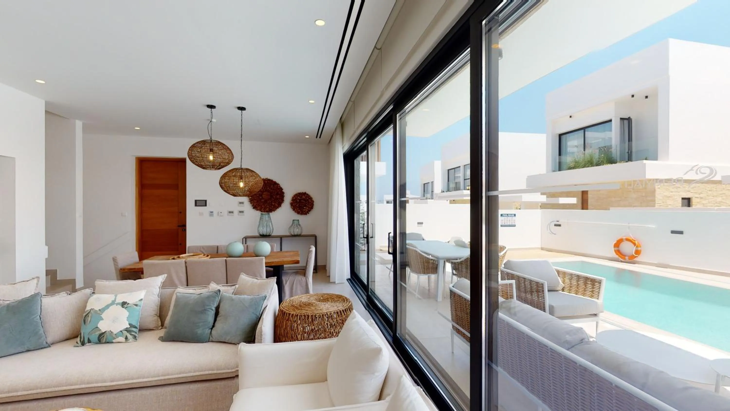 Living room in Periyiali Konnos Villas Beach Resort