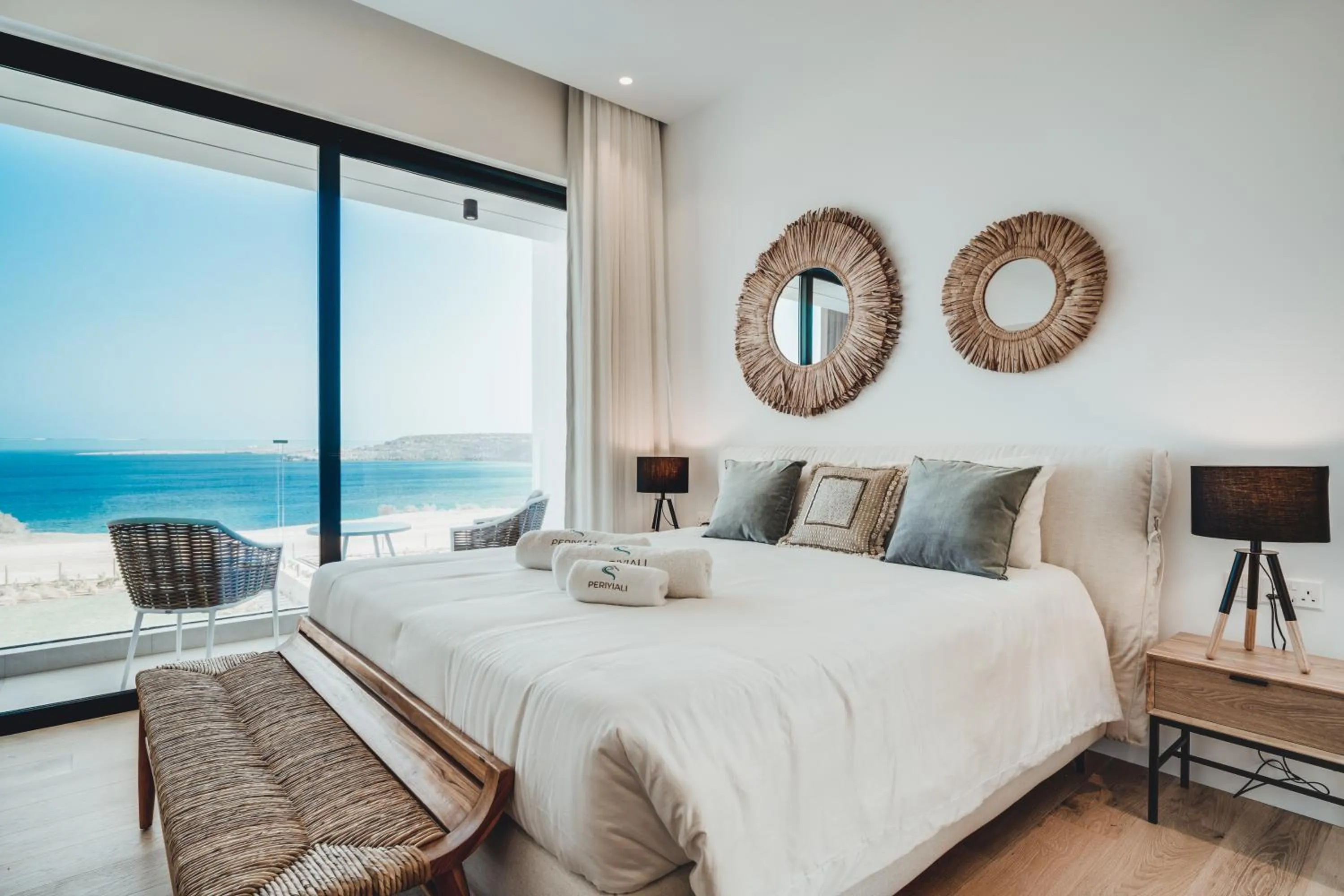 Bedroom, Bed in Periyiali Konnos Villas Beach Resort