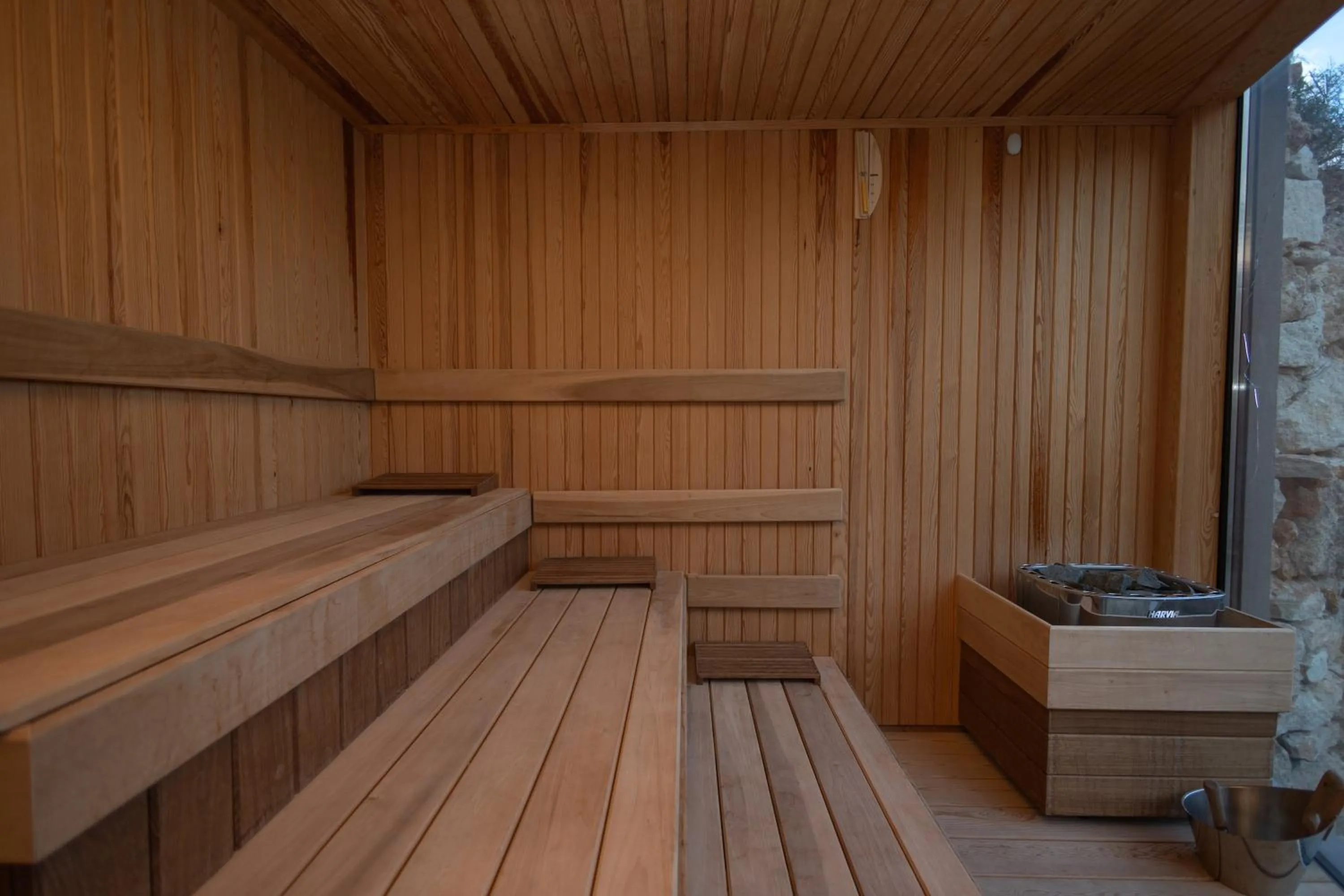 Sauna in Periyiali Konnos Villas Beach Resort