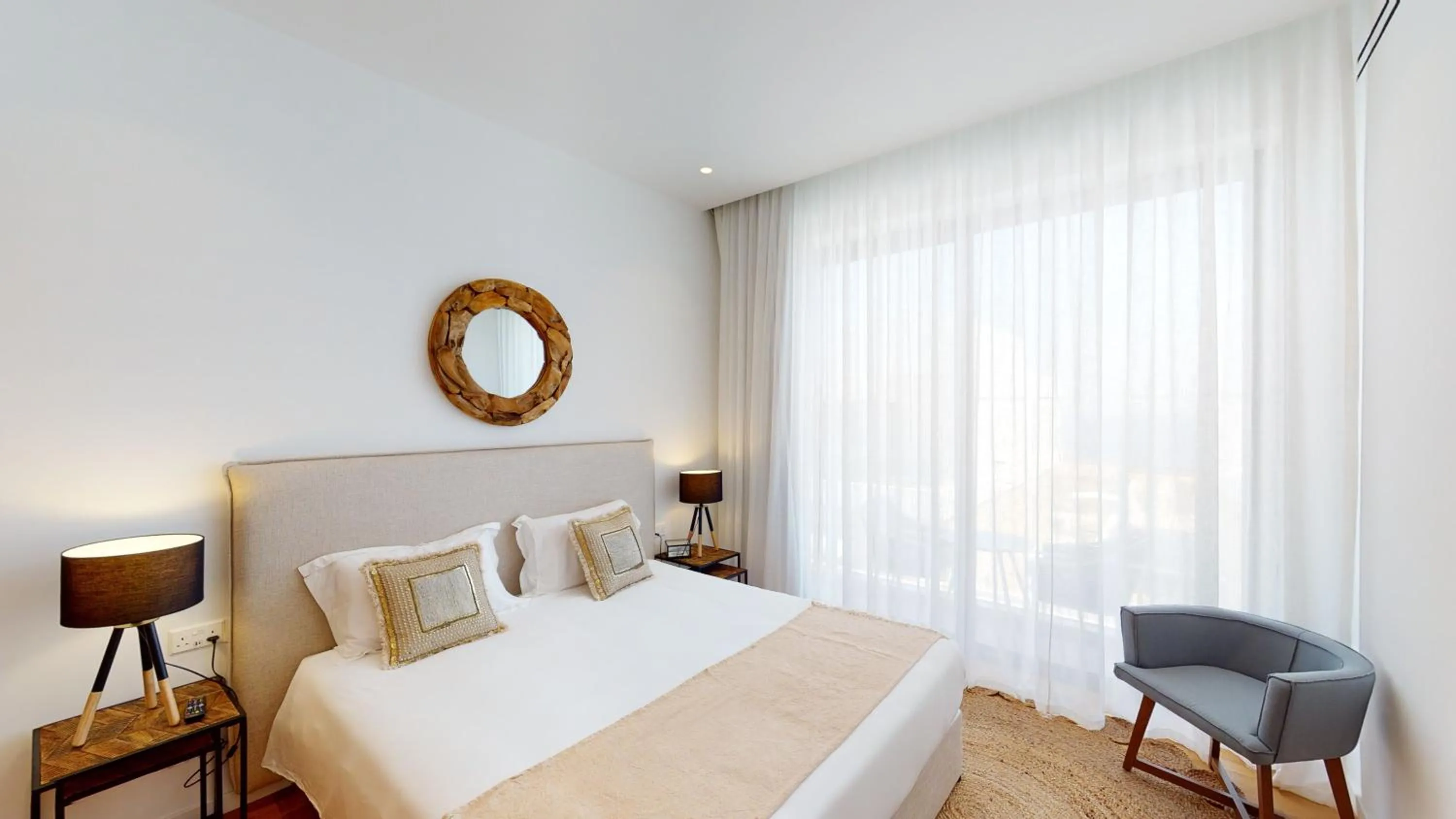 Bedroom, Bed in Periyiali Konnos Villas Beach Resort