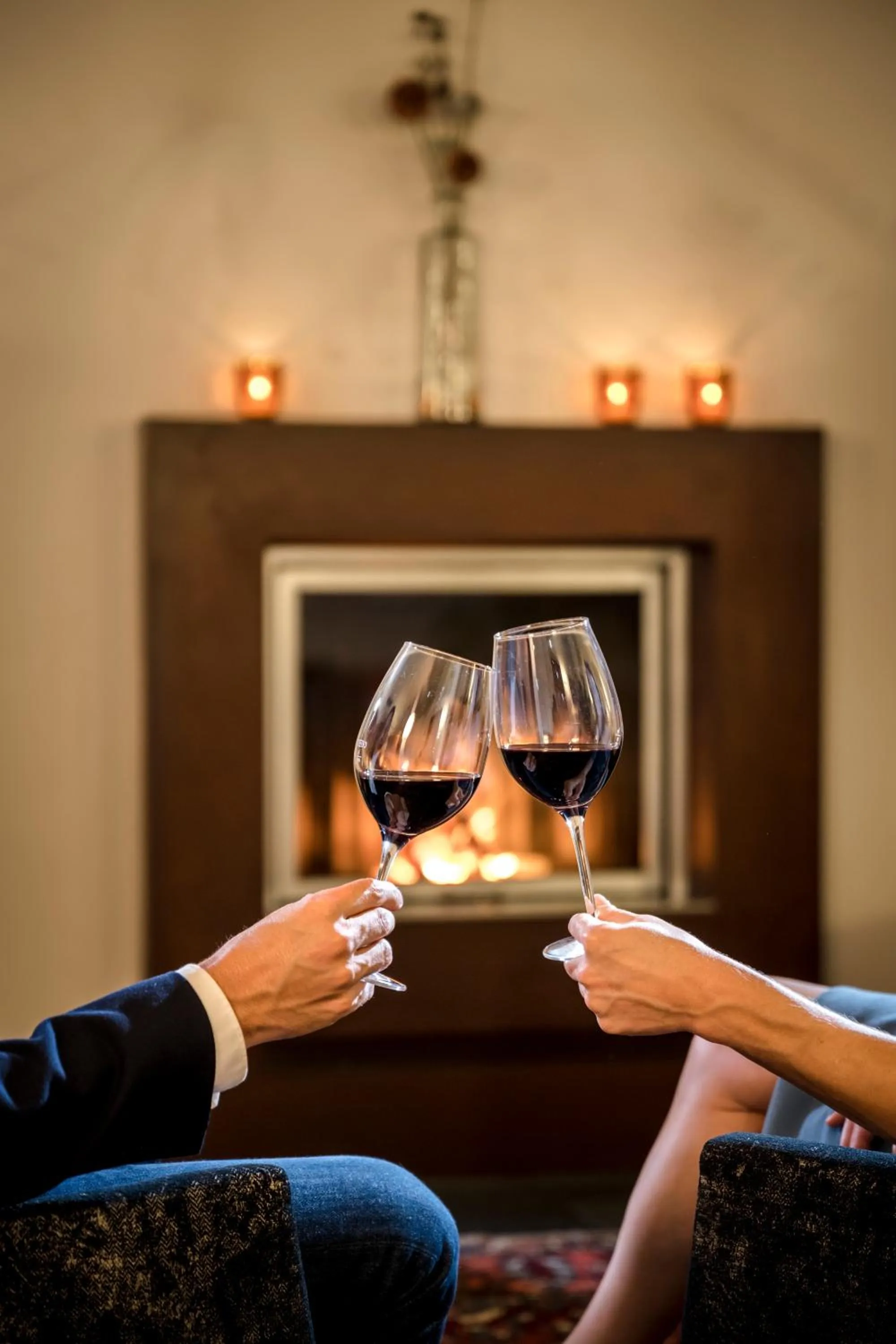 fireplace in Boutique Hotel Hauser