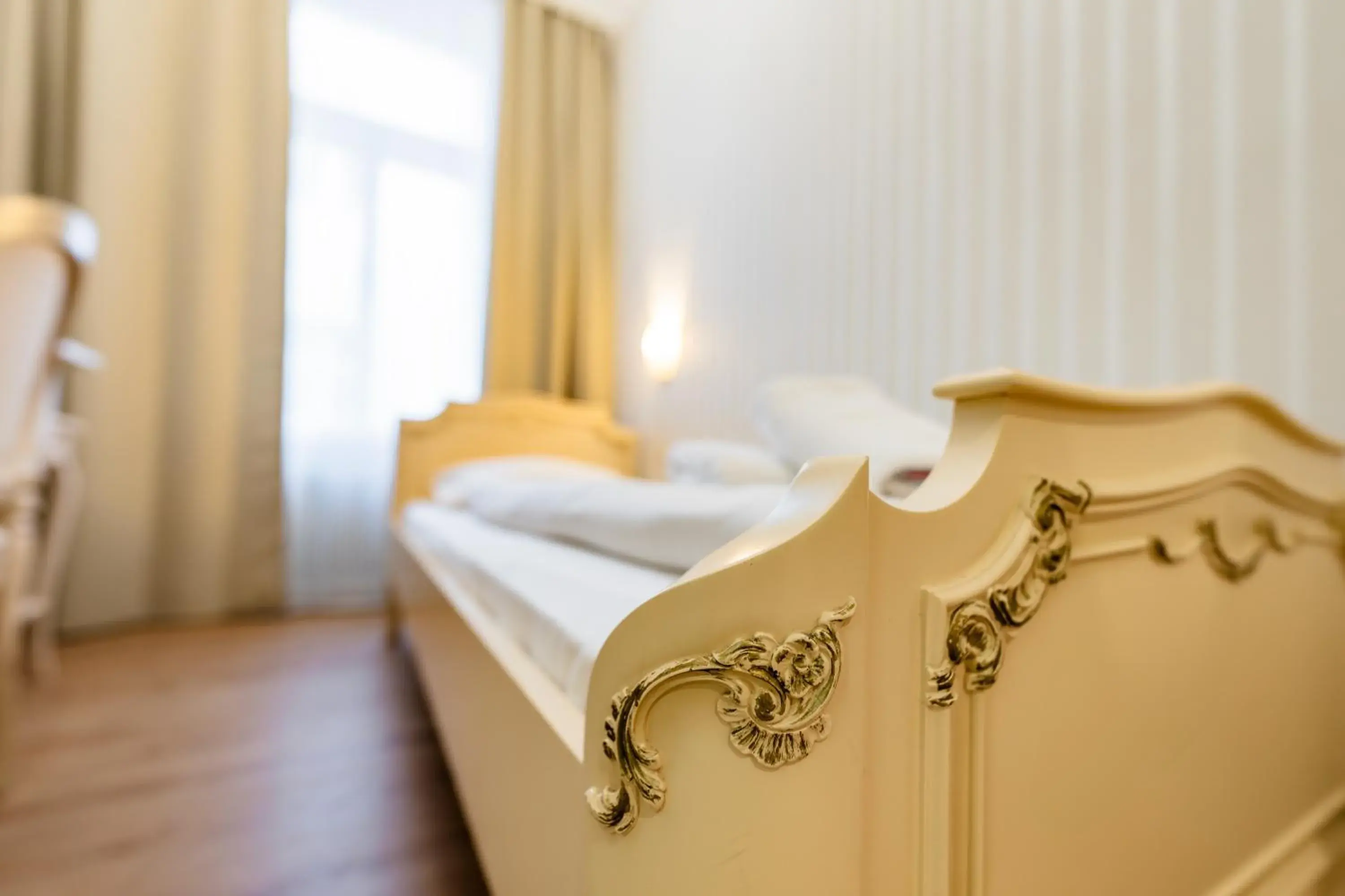 Bed in Hotel Pension Baronesse Bed in Hotel Pension Baronesse