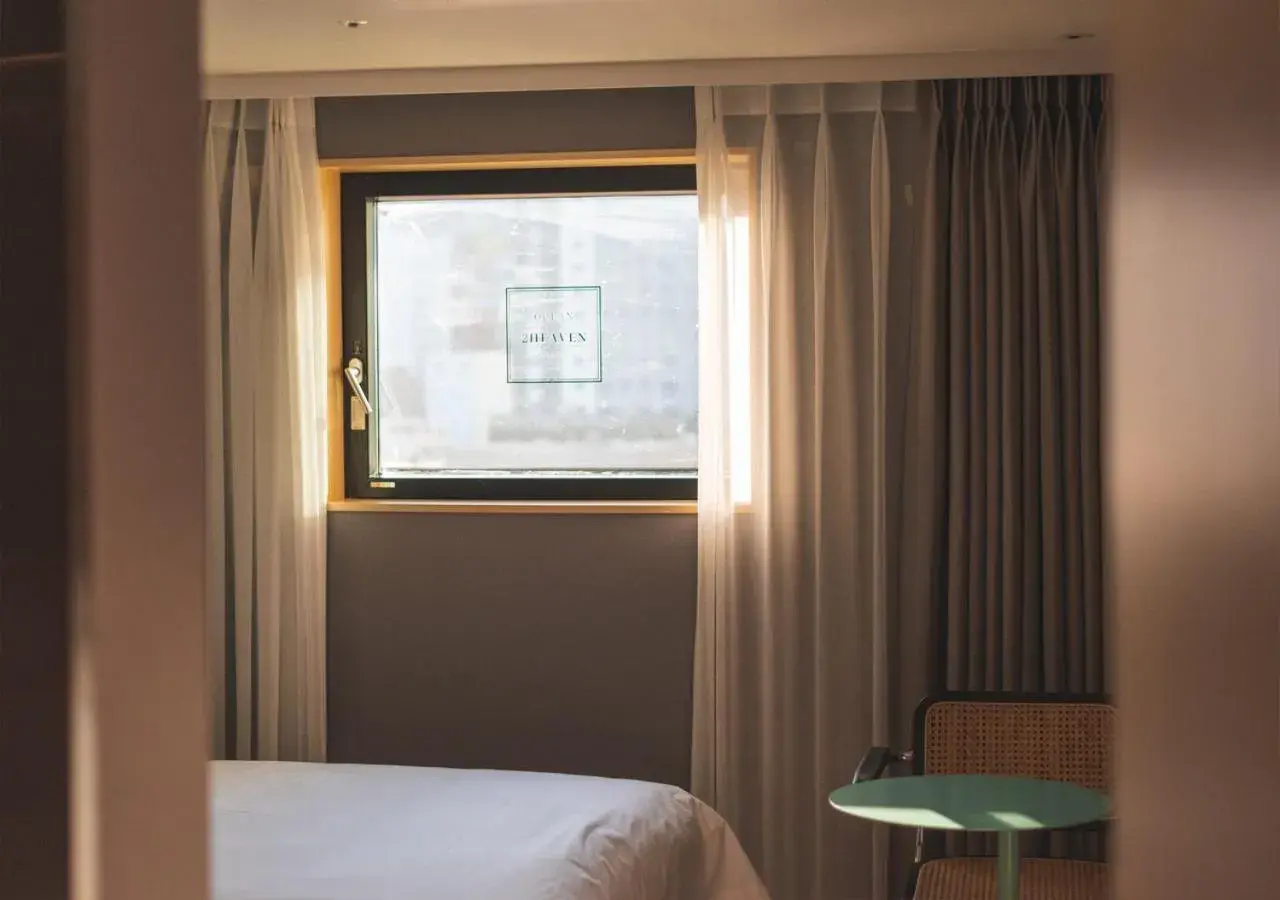 View (from property/room), Bed in Nampo Ocean2Heaven Hotel& Spa View (from property/room), Bed in Nampo Ocean2Heaven Hotel& Spa