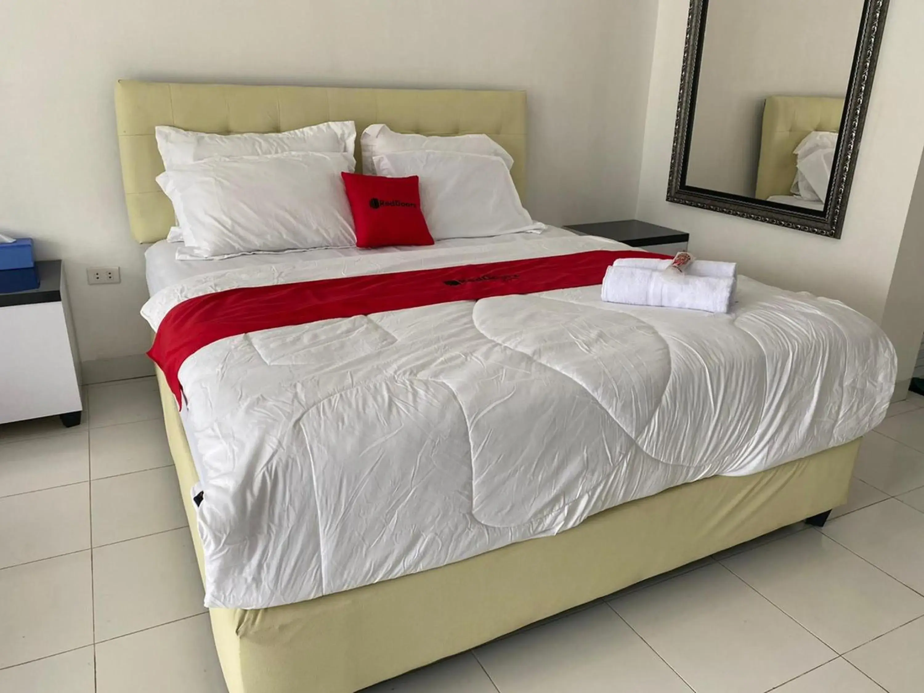 Bed in RedDoorz Plus at Puncak Mas Cottage Lampung Bed in RedDoorz Plus at Puncak Mas Cottage Lampung