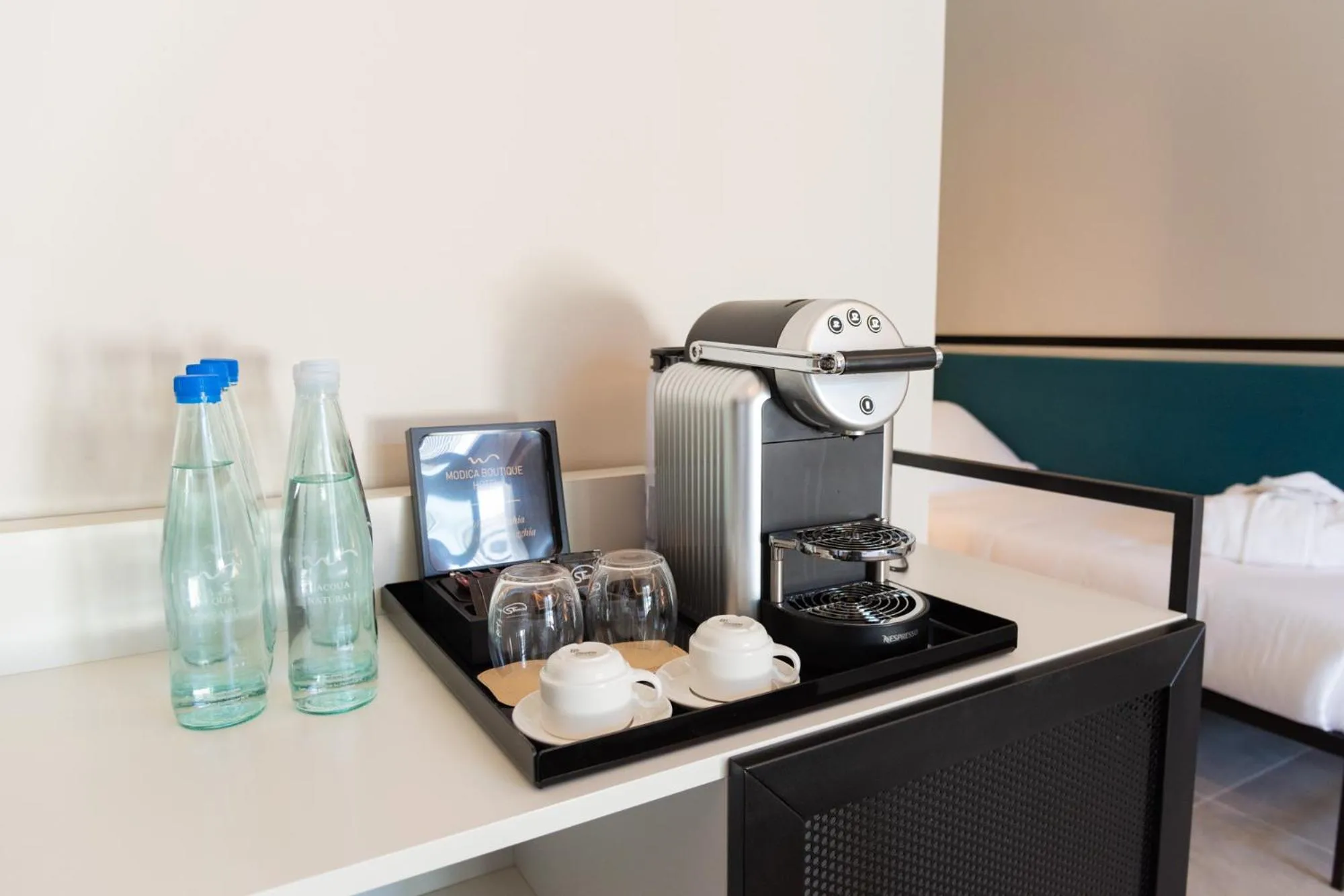 Coffee/tea facilities, Bed in Modica Boutique Hotel