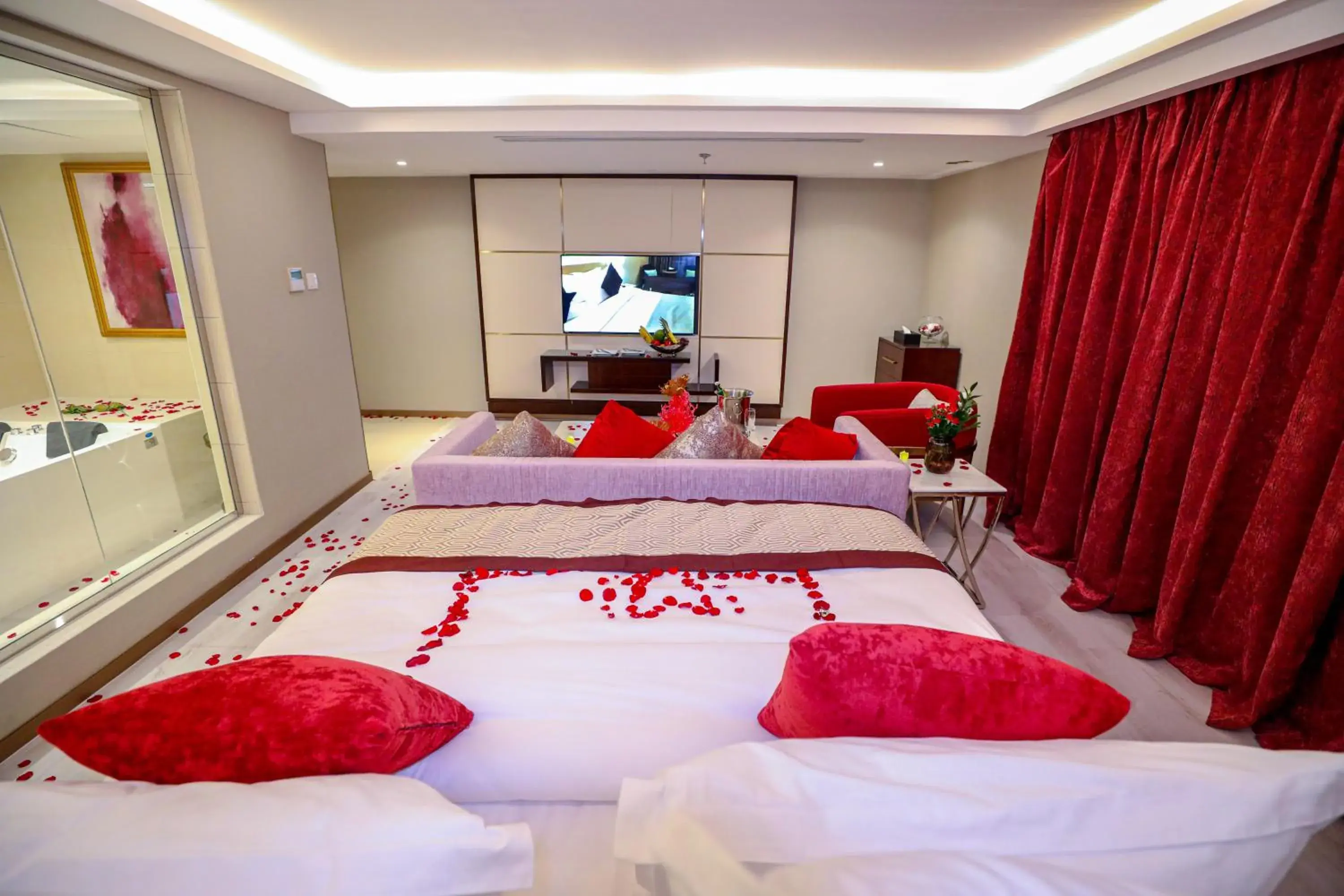 Bed in Cheerful Al Waha Unayzah Hotel Bed in Cheerful Al Waha Unayzah Hotel