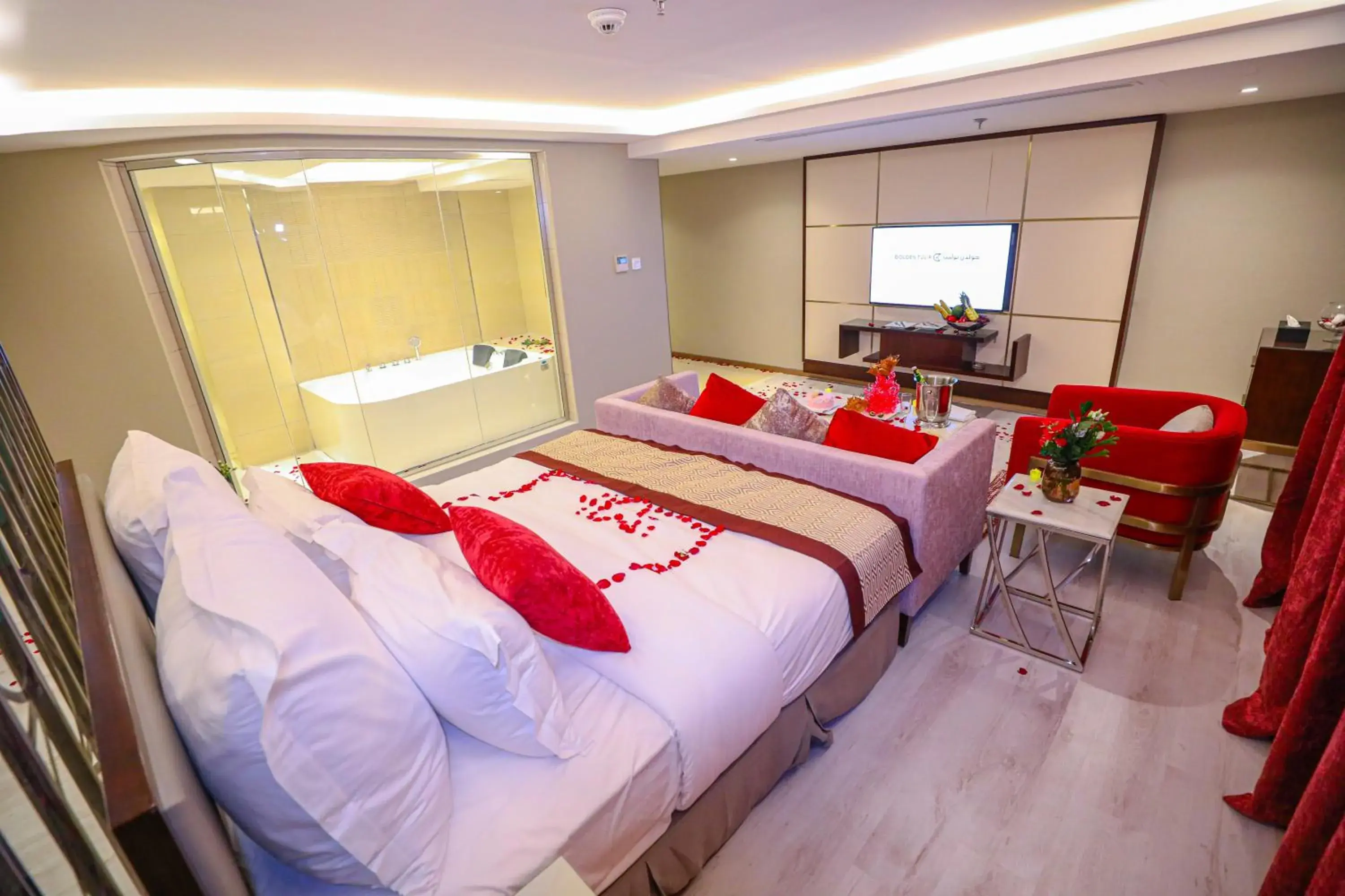 Bed in Cheerful Al Waha Unayzah Hotel Bed in Cheerful Al Waha Unayzah Hotel