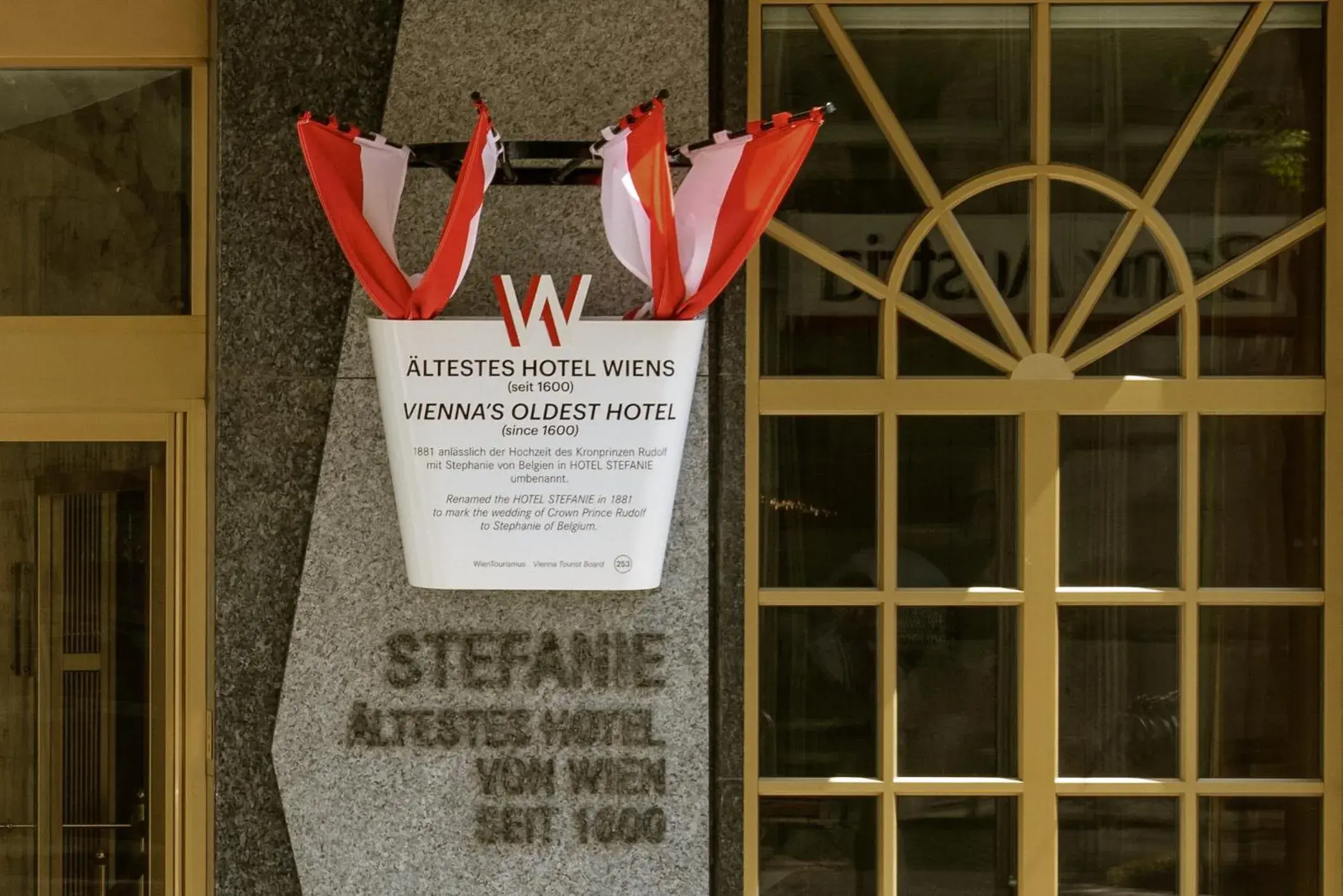 Facade/entrance in Hotel Stefanie - VIENNA'S OLDEST HOTEL Facade/entrance in Hotel Stefanie - VIENNA'S OLDEST HOTEL