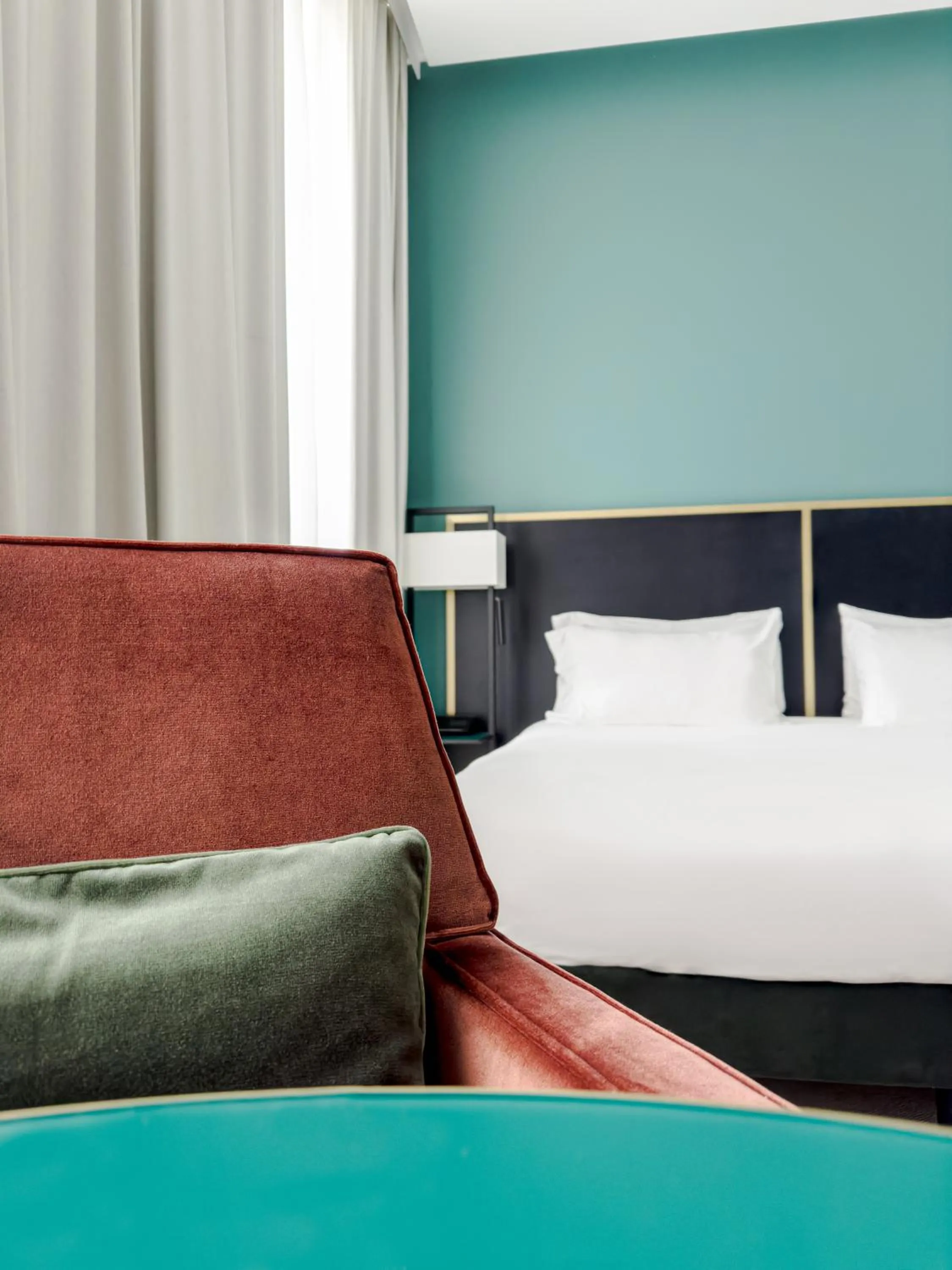 Decorative detail, Bed in Habita79 Hotel Pompeii - MGallery Collection