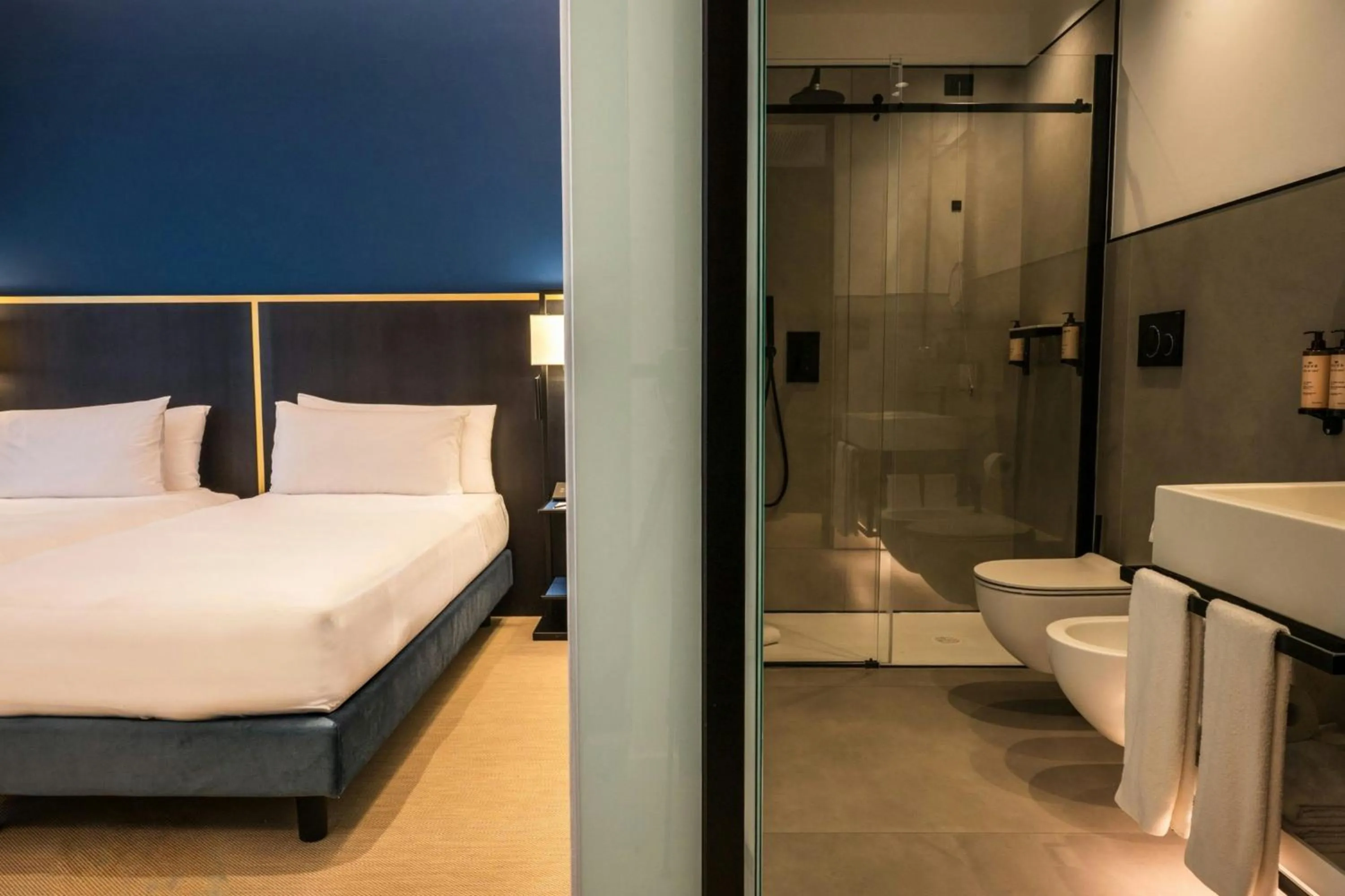 Bathroom, Bed in HABITA79, Pompeii, a Tribute Portfolio Hotel