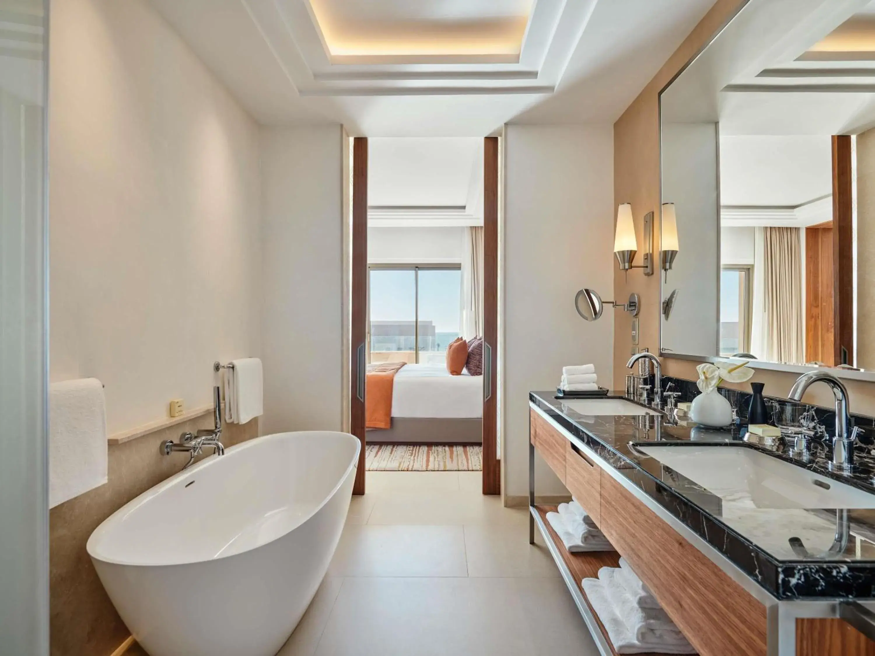 Bedroom, Bed in Fairmont Taghazout Bay Bedroom, Bed in Fairmont Taghazout Bay