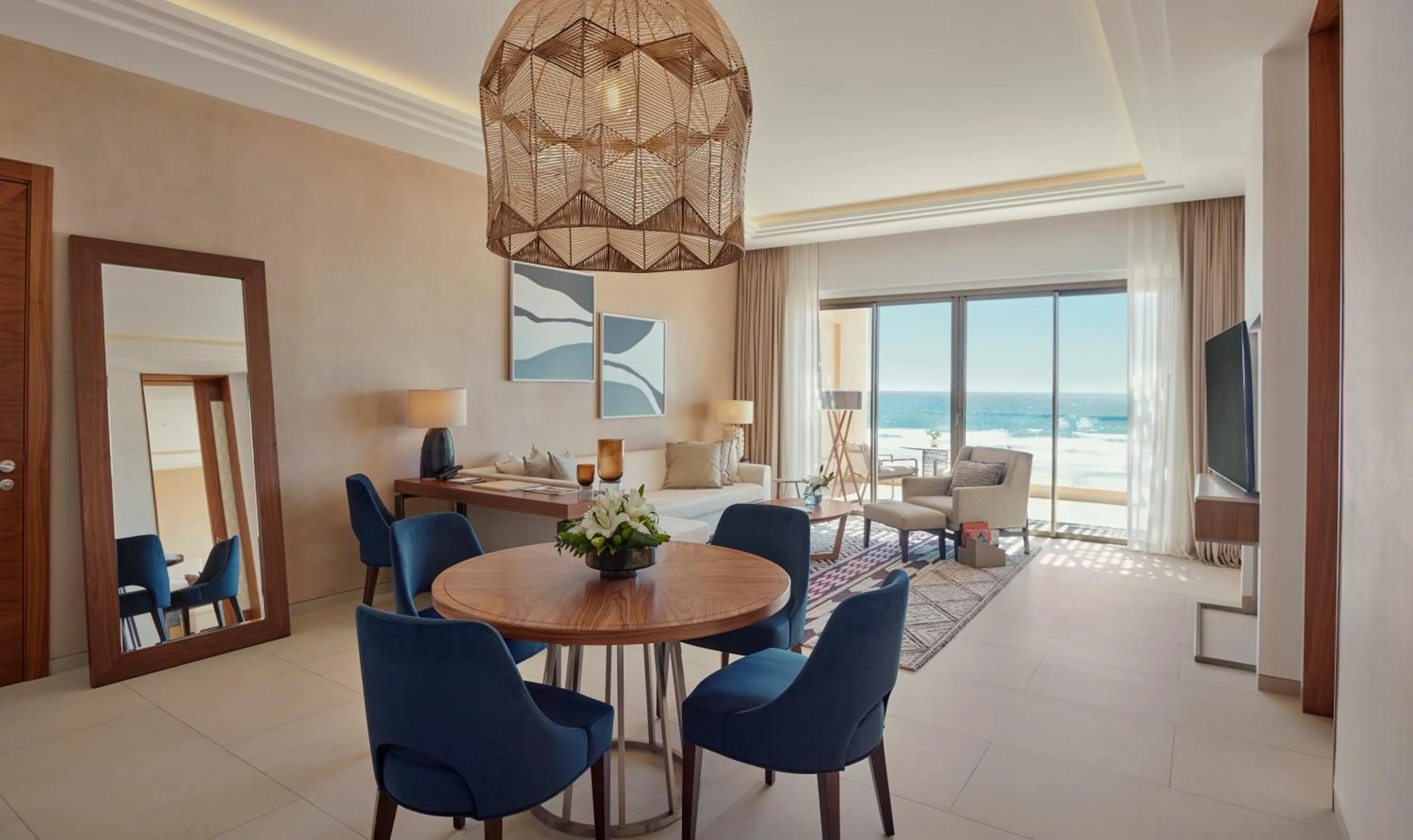 Seating area in Fairmont Taghazout Bay