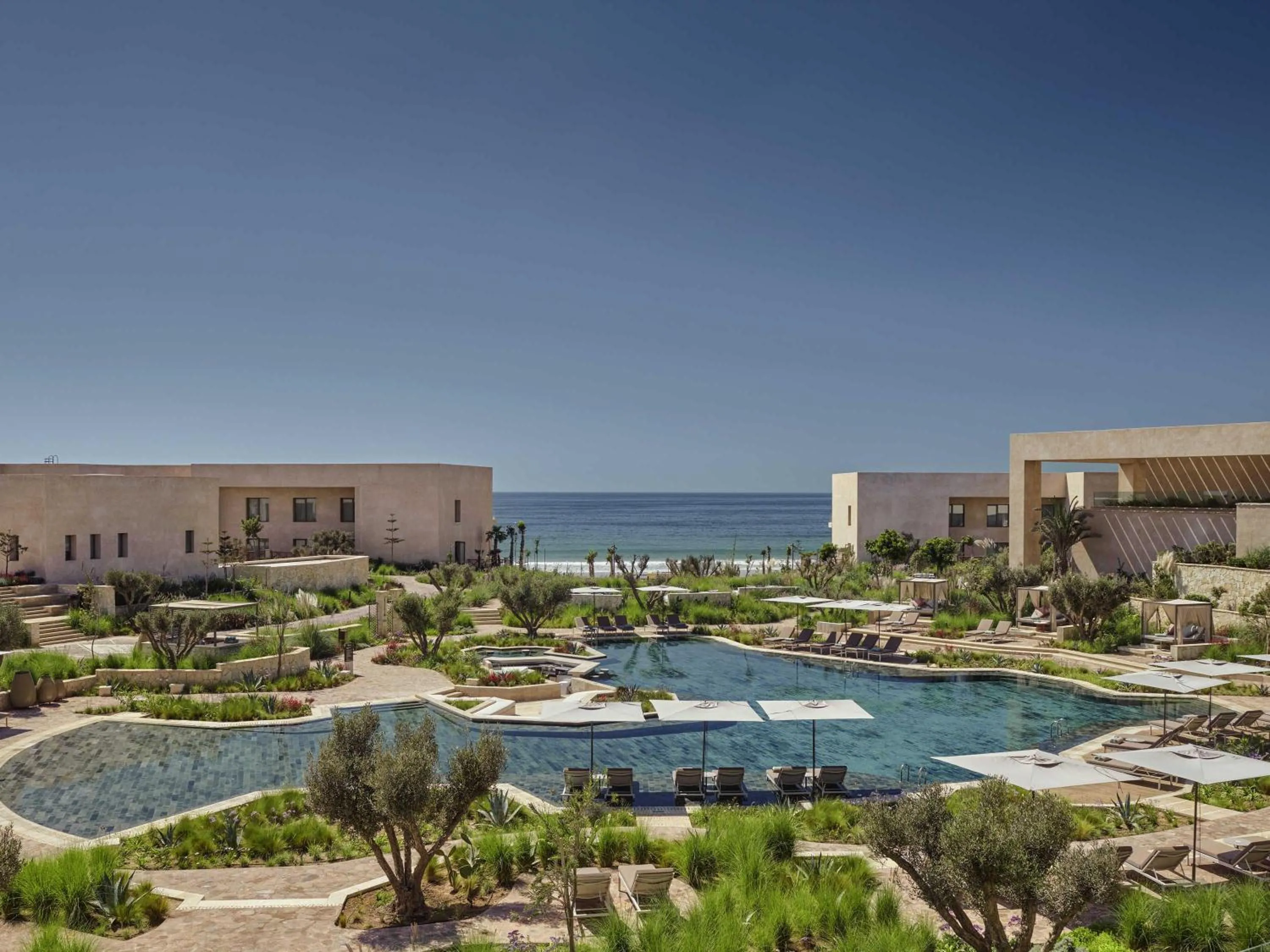 Pool view in Fairmont Taghazout Bay