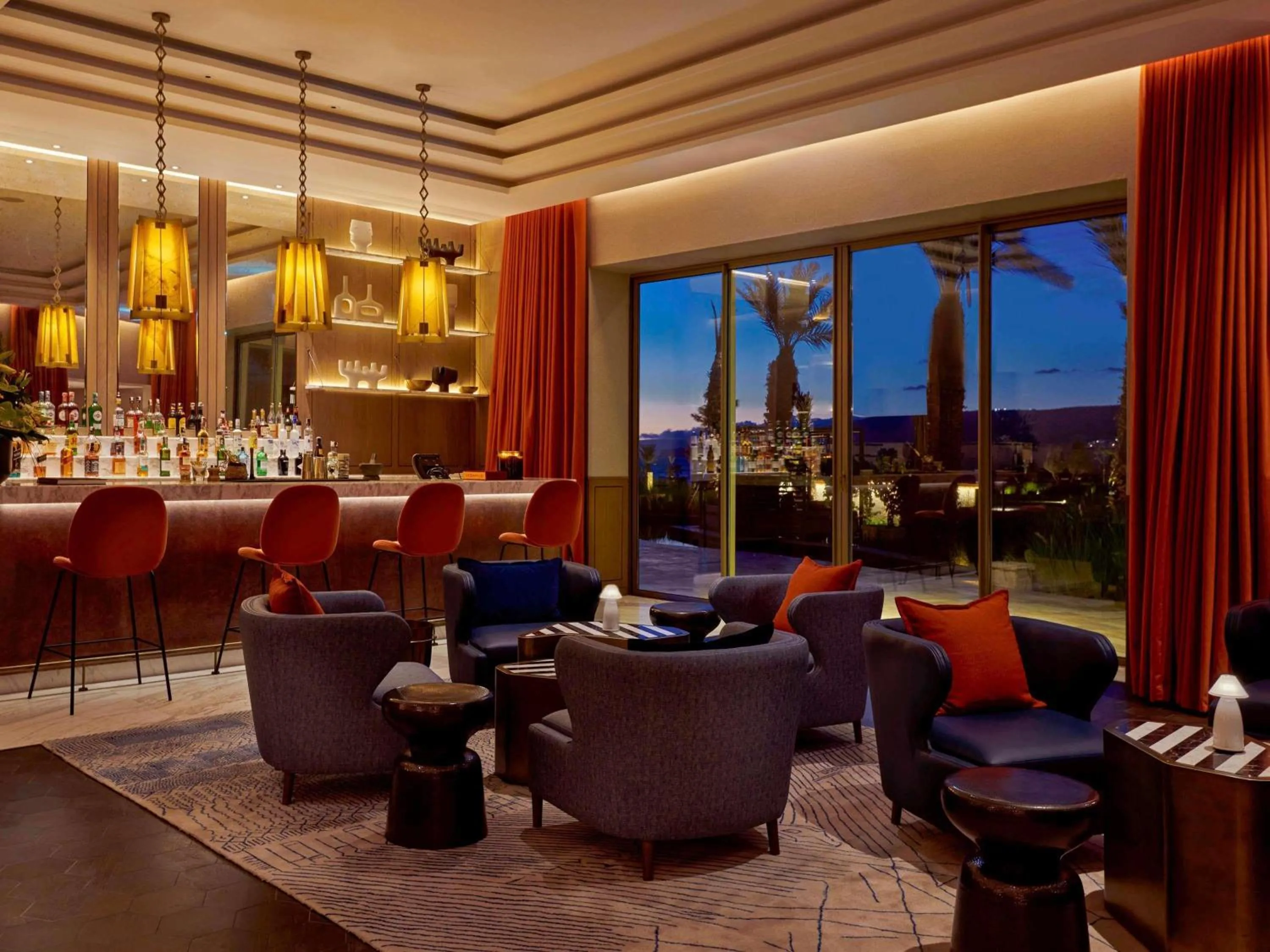 Lounge or bar in Fairmont Taghazout Bay