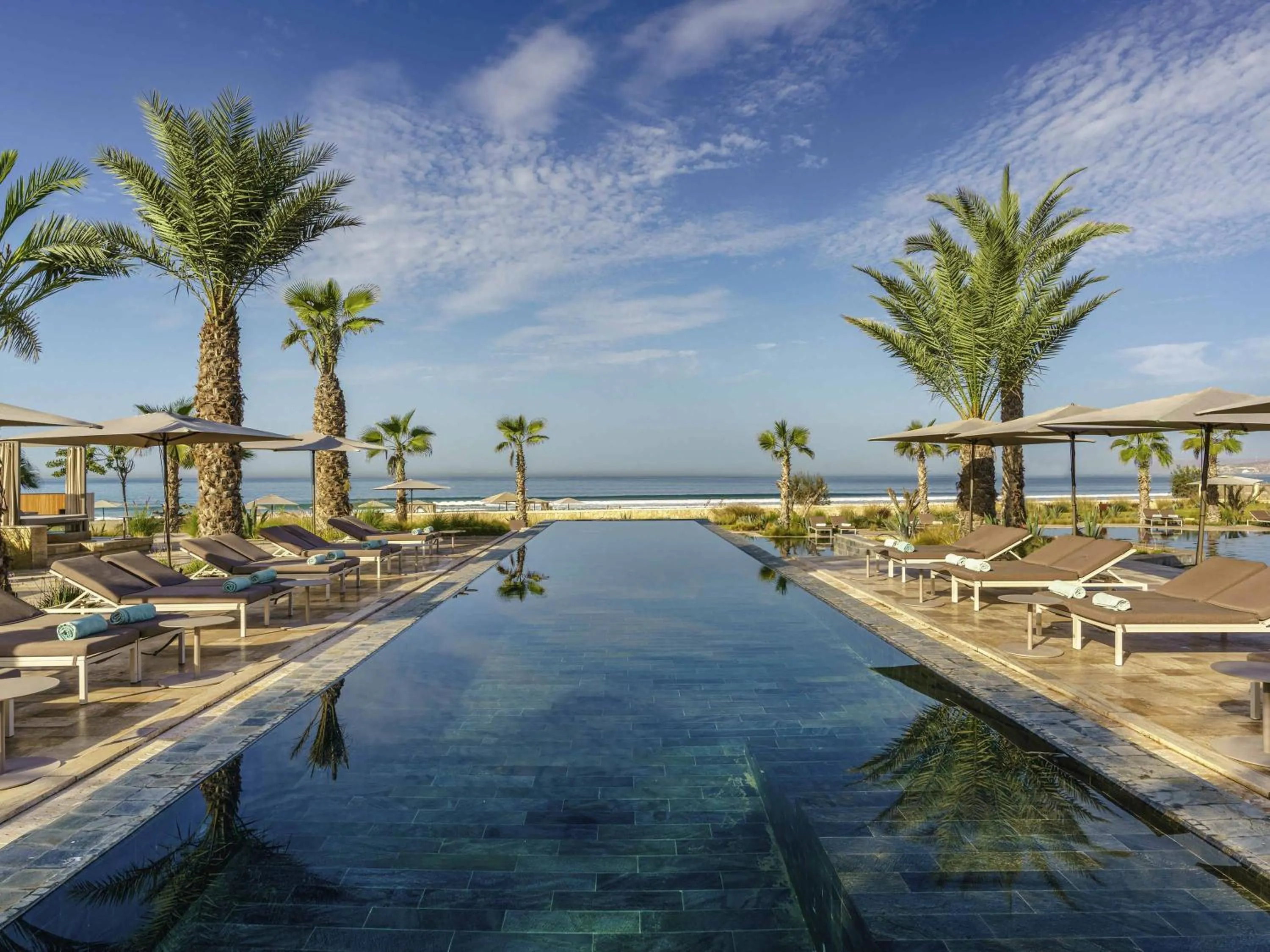 Pool view in Fairmont Taghazout Bay