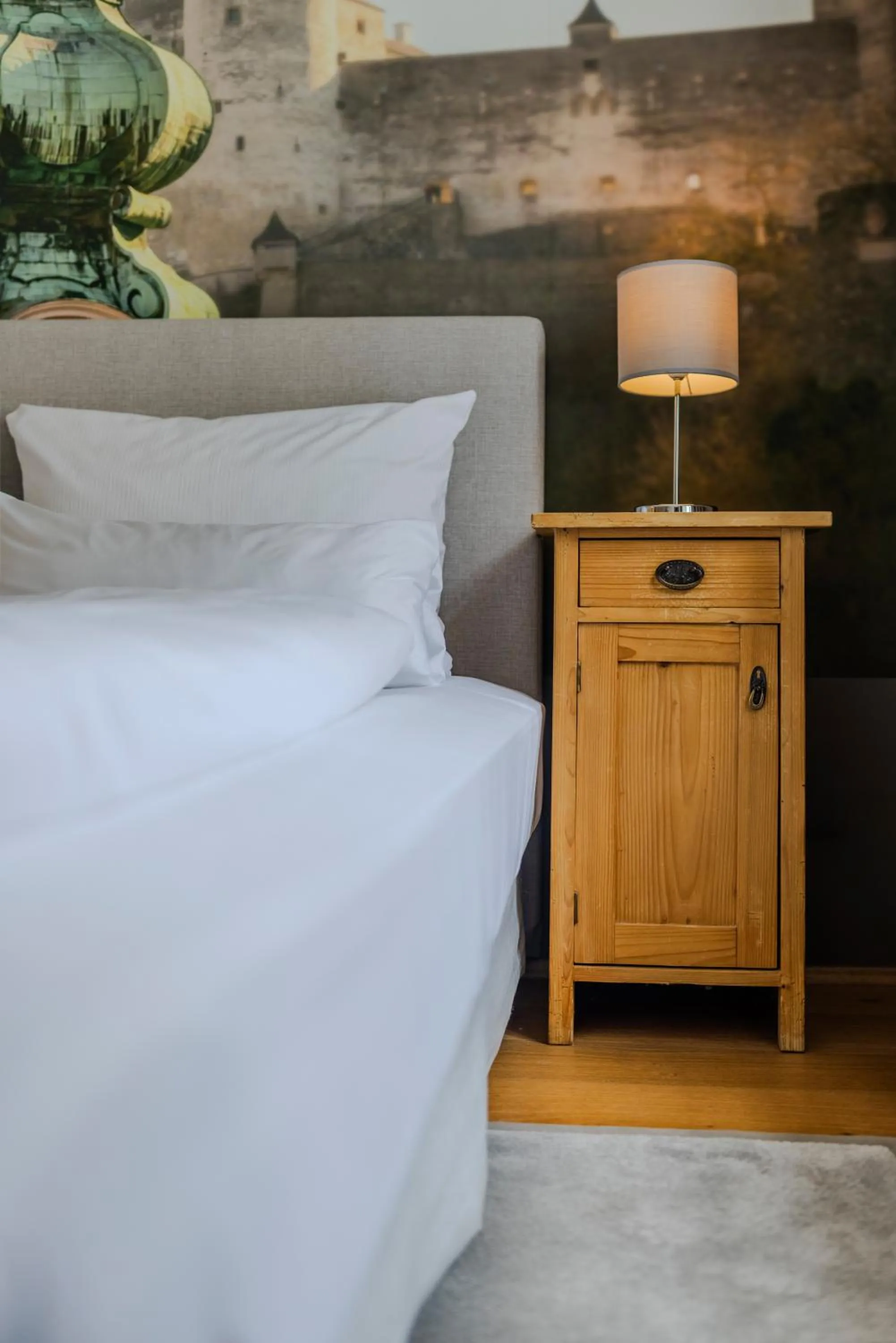 Bed in Boutiquehotel Amadeus