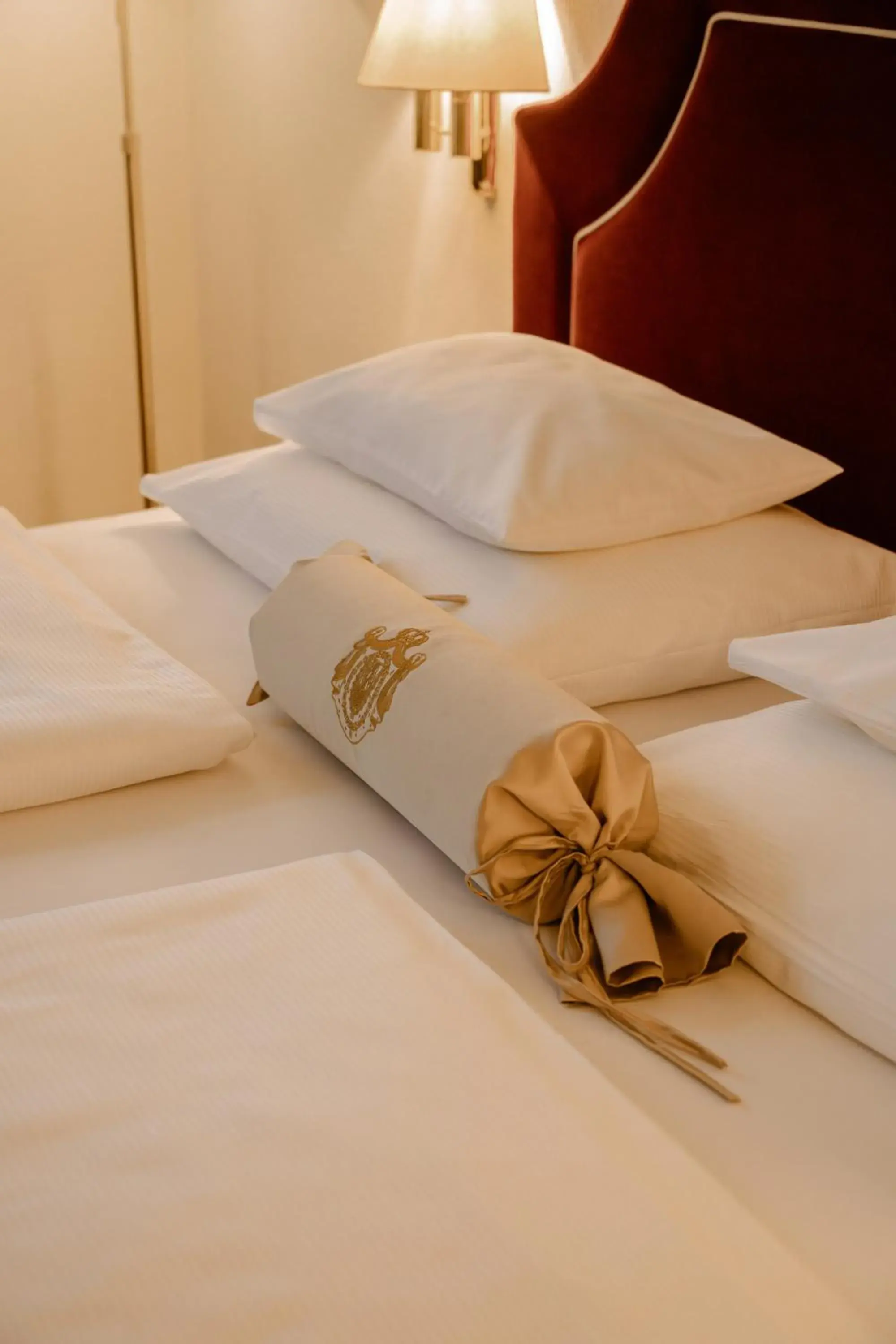 Decorative detail, Bed in Hotel Erzherzog Rainer Decorative detail, Bed in Hotel Erzherzog Rainer