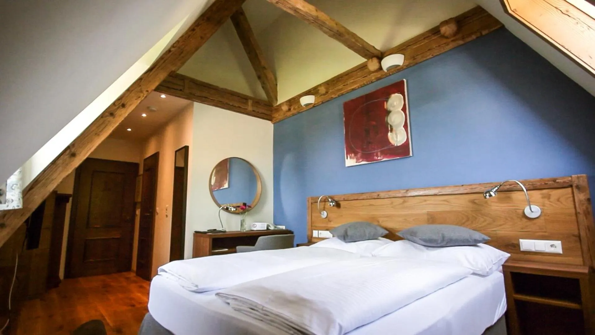 Bed in Hotel Kaiserhof