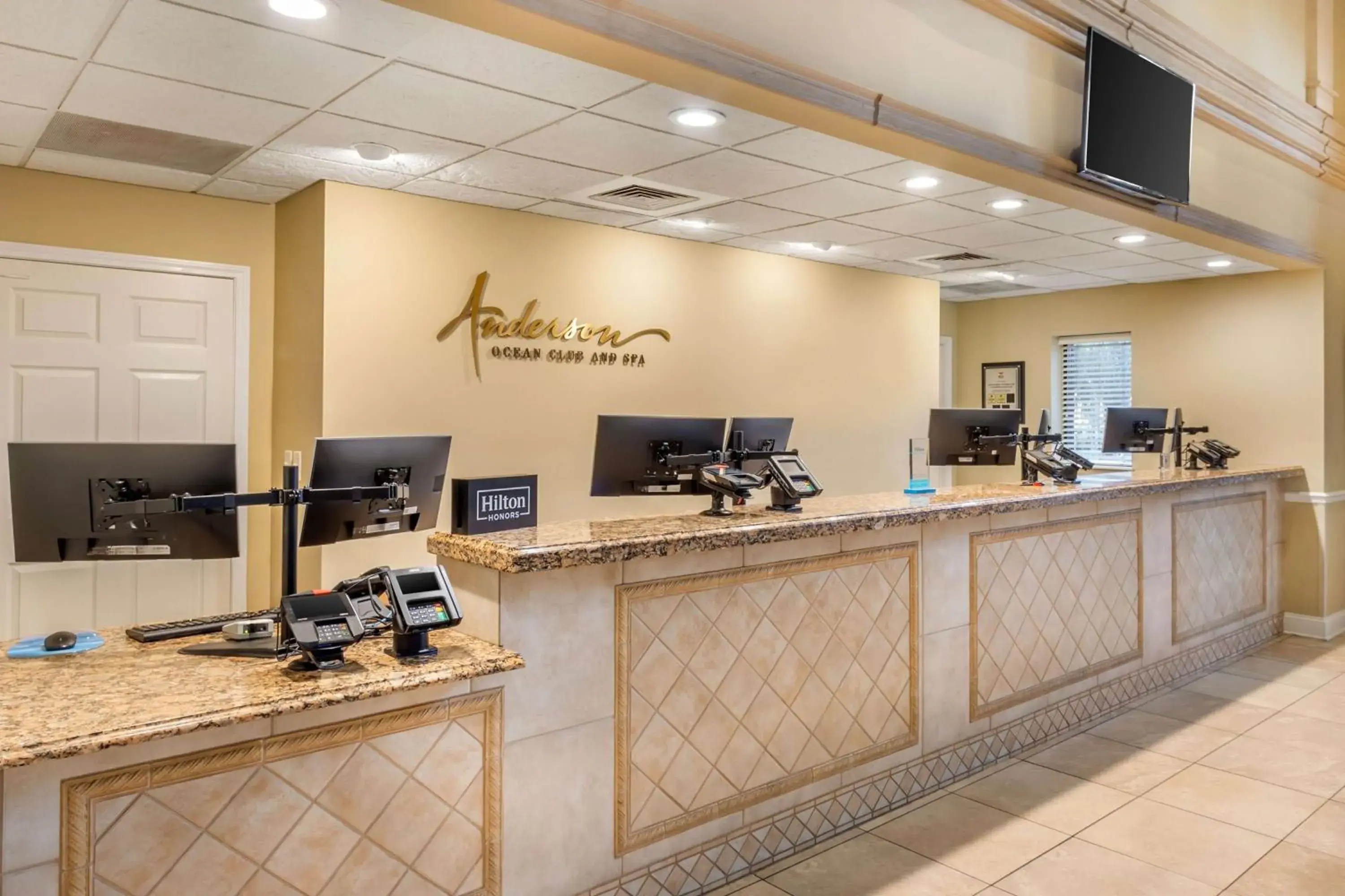 Lobby or reception in Hilton Grand Vacations Club Anderson Ocean Myrtle Beach Lobby or reception in Hilton Grand Vacations Club Anderson Ocean Myrtle Beach
