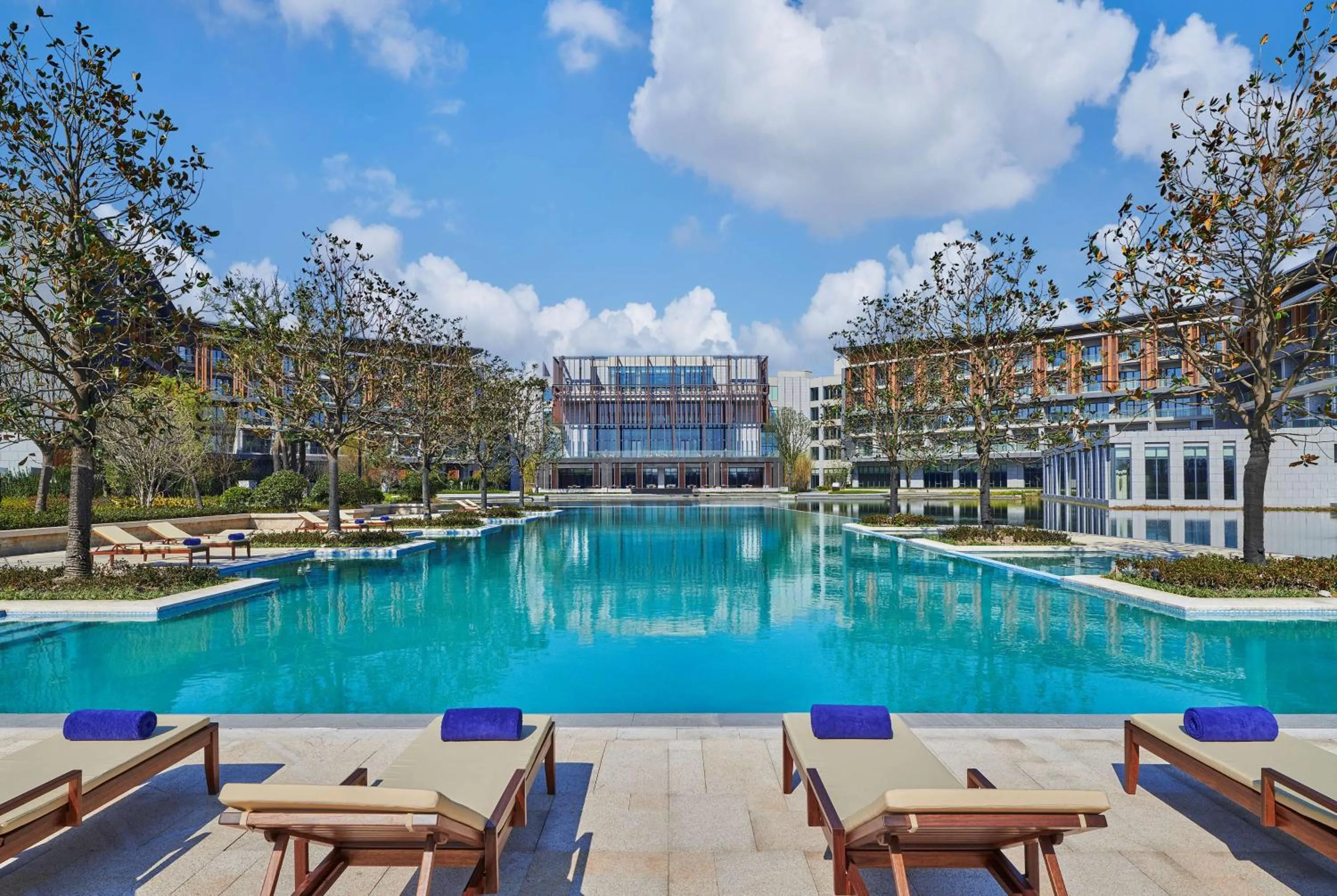 Pool view in Hilton Shanghai Fengxian