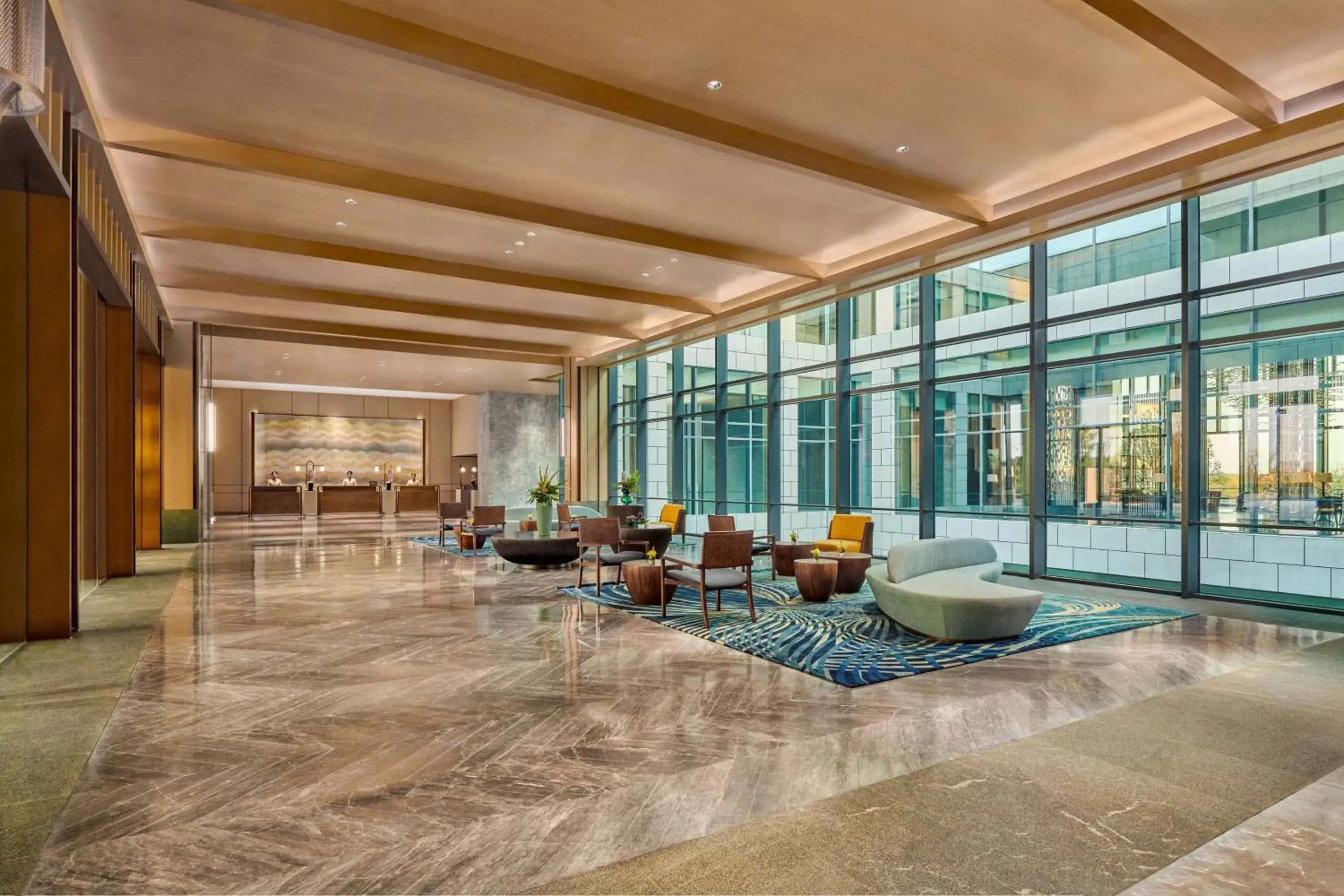 Lobby or reception in Hilton Shanghai Fengxian Lobby or reception in Hilton Shanghai Fengxian