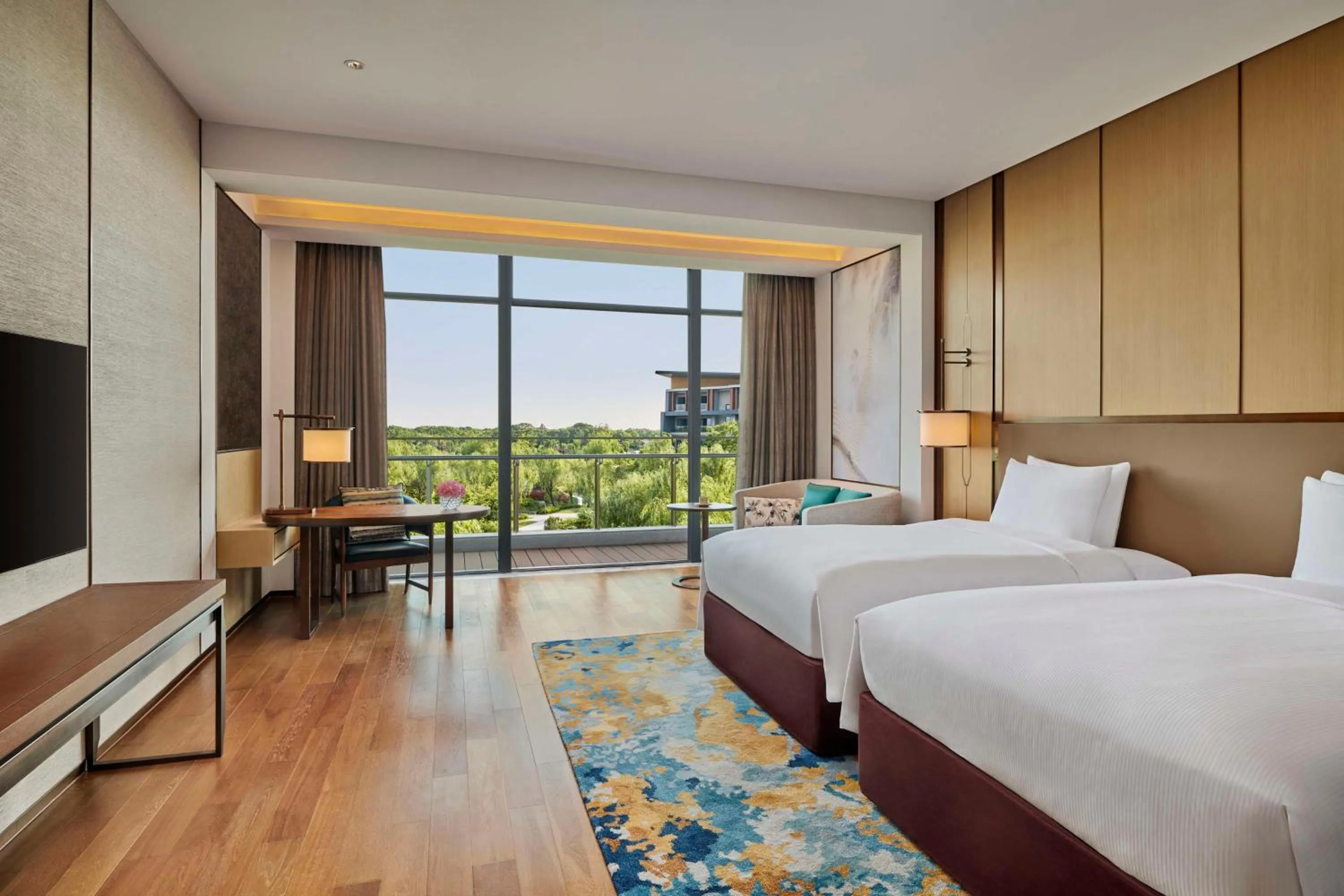 Bed in Hilton Shanghai Fengxian