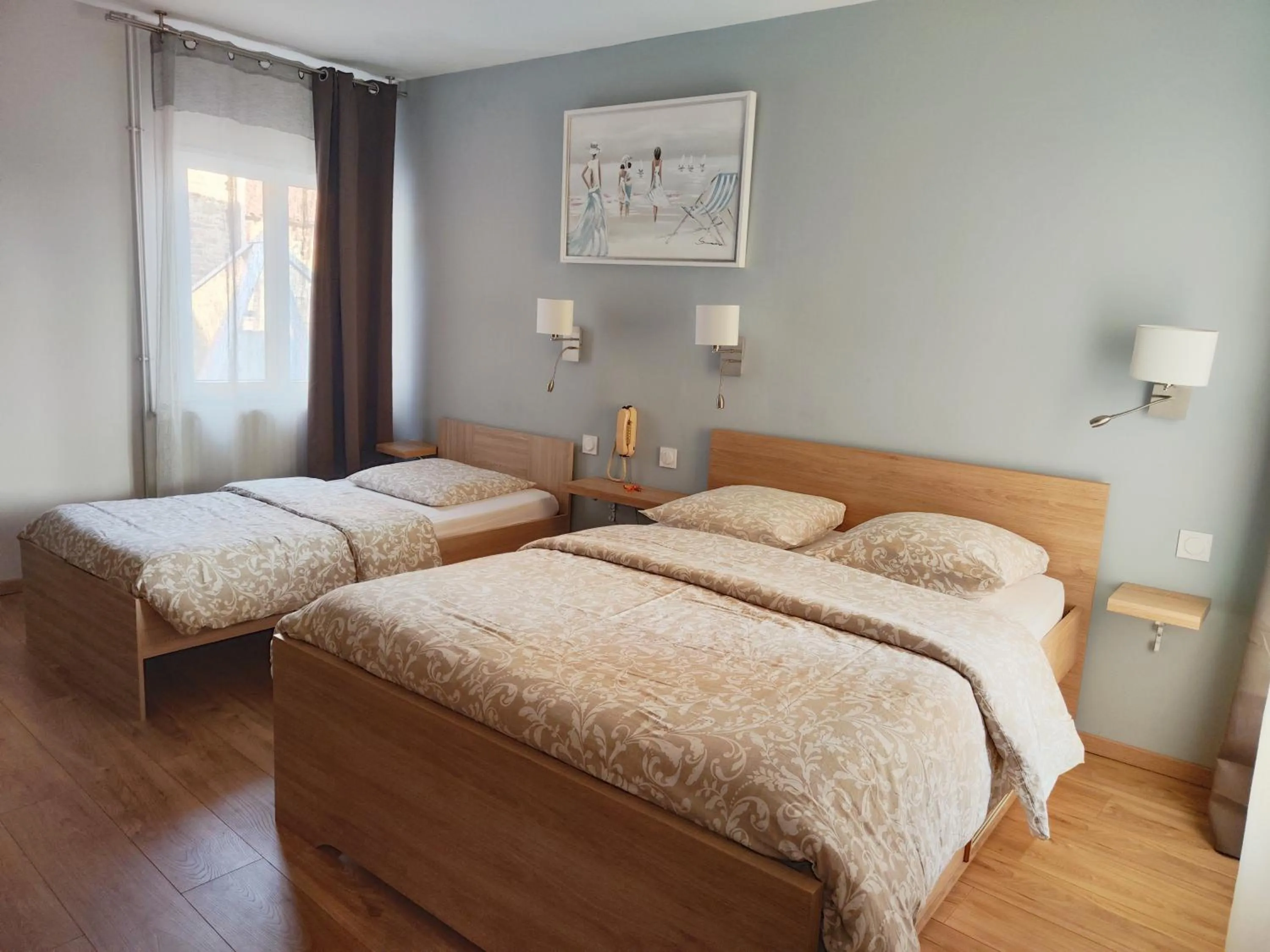 Bed in Hôtel-Restaurant le Commerce