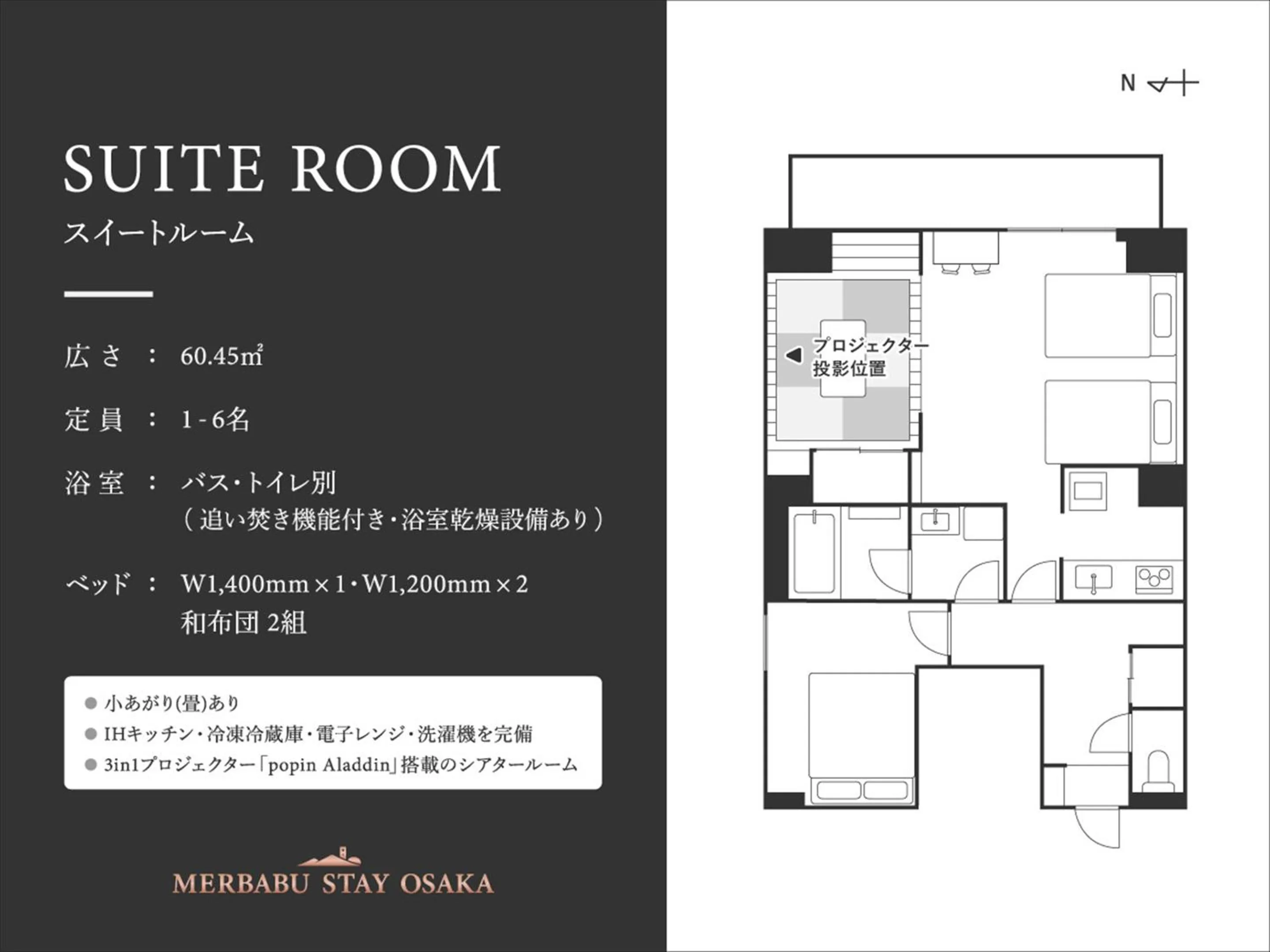 Photo of the whole room in MERBABU STAY OSAKA