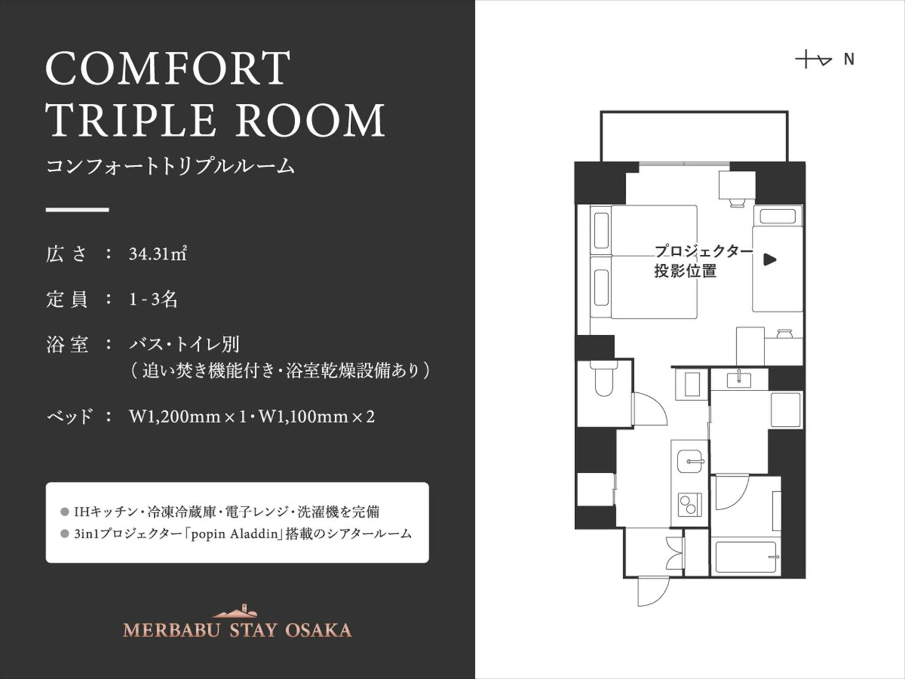 Photo of the whole room in MERBABU STAY OSAKA