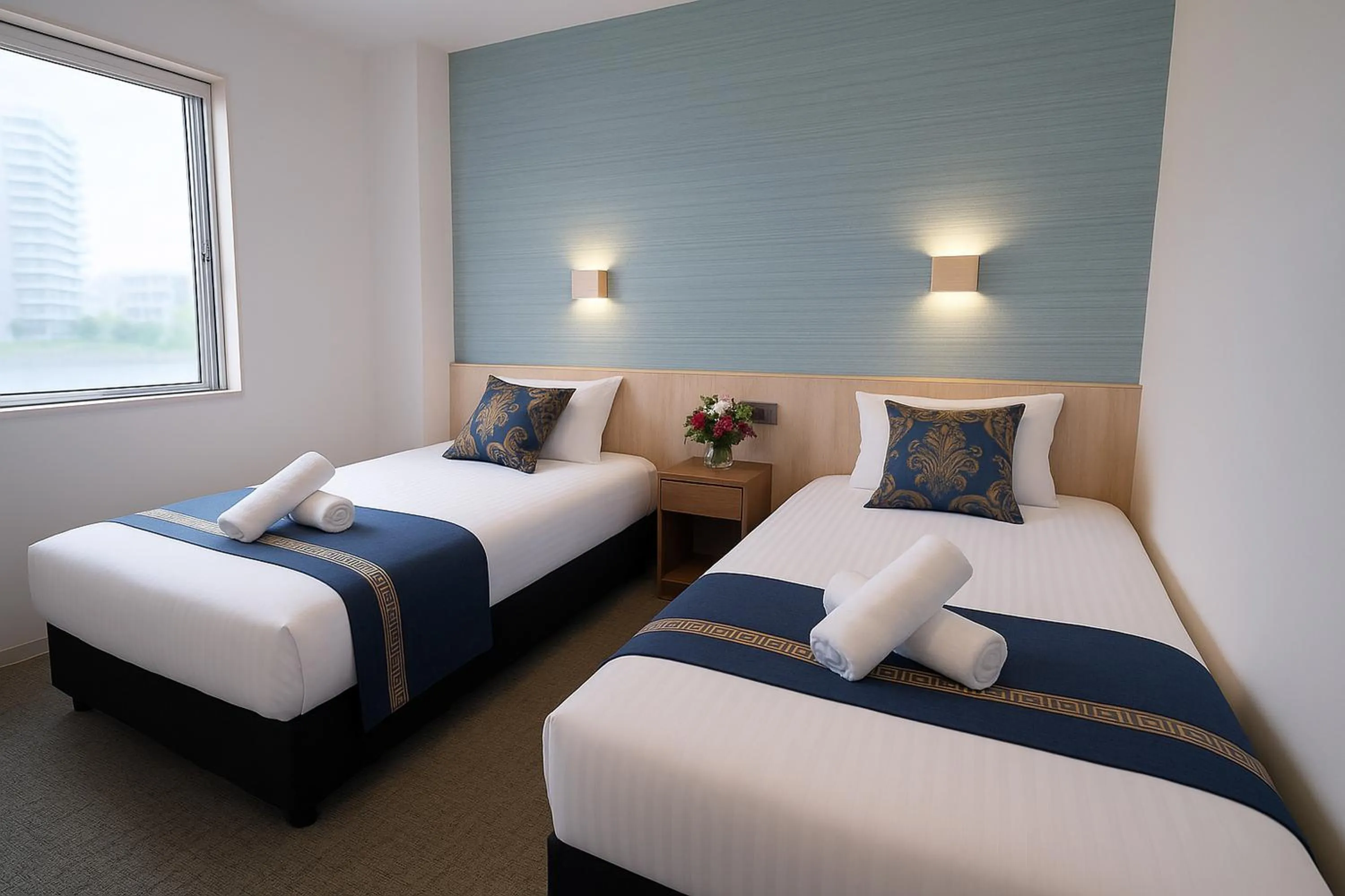 Bed in Plaza In Kanku Hotel